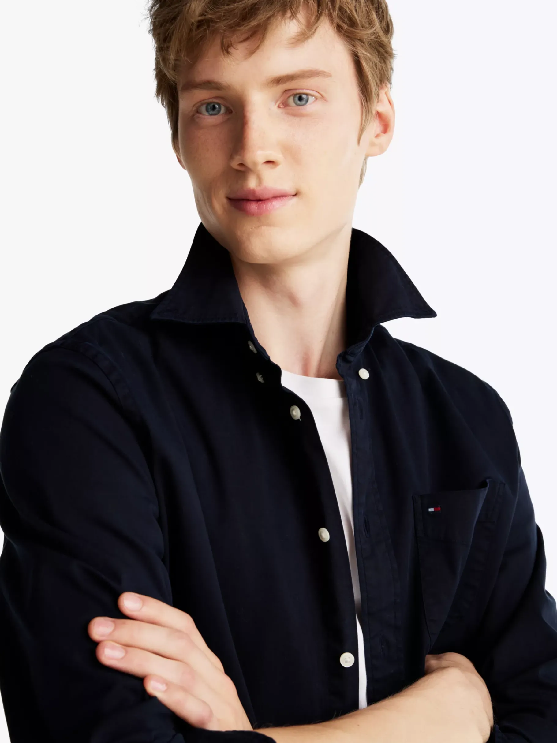 Tommy Hilfiger Relaxed Fit Twill-Hemd DESERT SKY Online