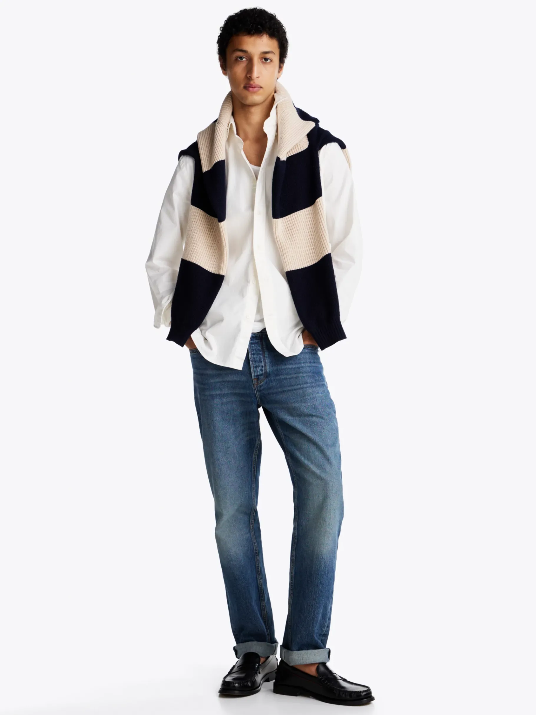 Tommy Hilfiger Relaxed Fit Twill-Hemd IVORY SILK Best