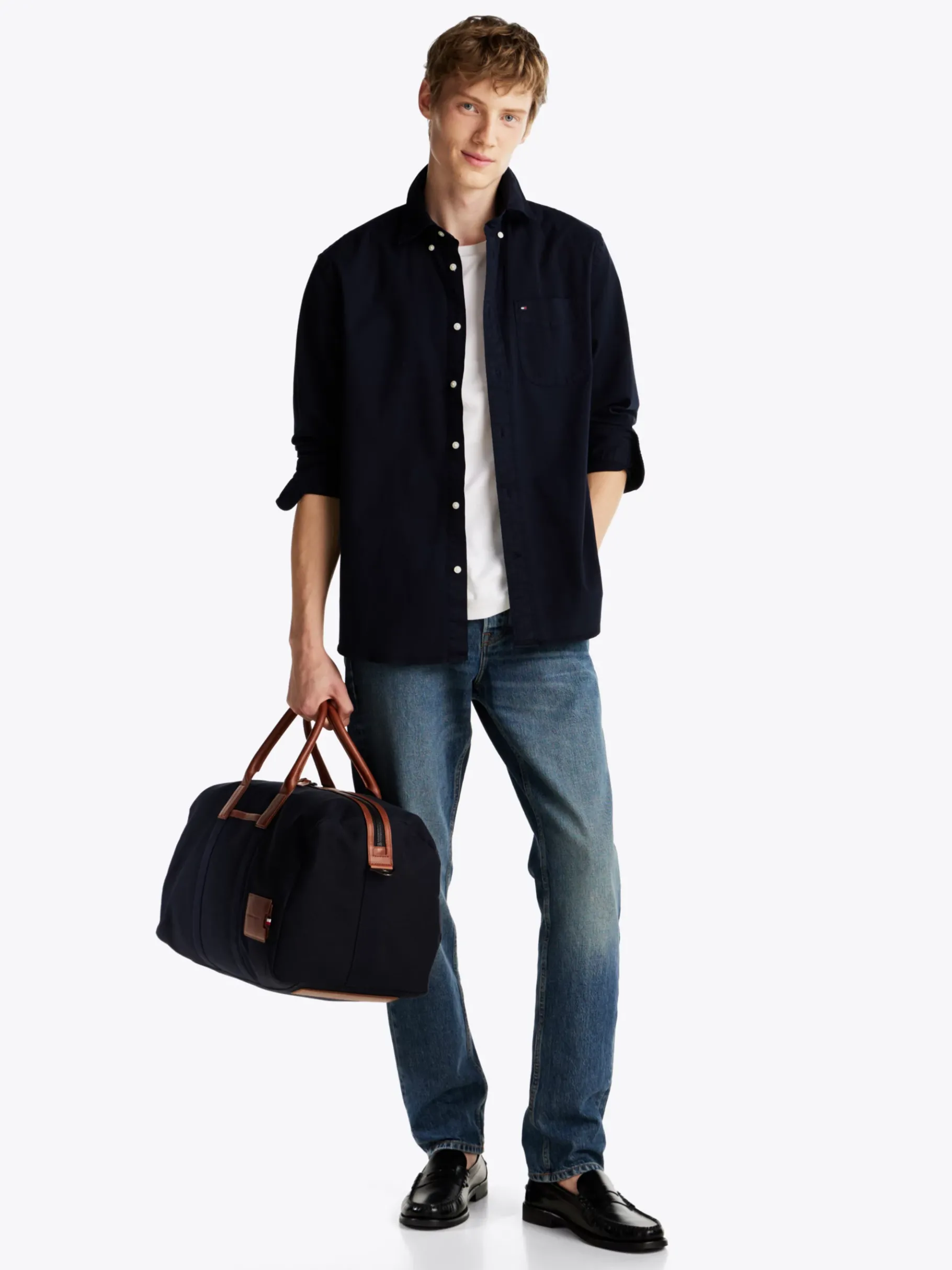 Tommy Hilfiger Relaxed Fit Twill-Hemd DESERT SKY Online