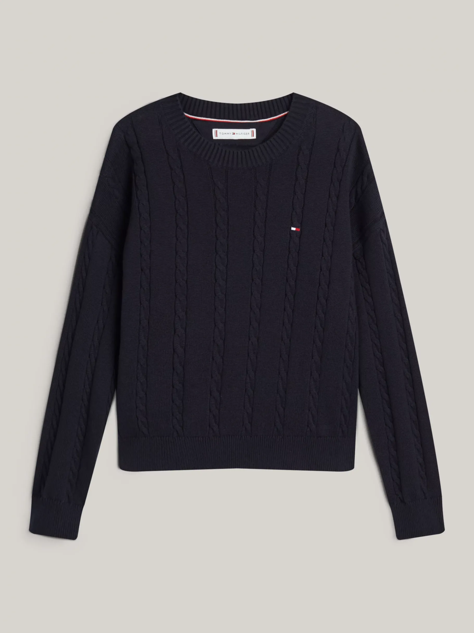 Tommy Hilfiger Relaxed Fit Zopfstrick-Pullover DESERT SKY Cheap