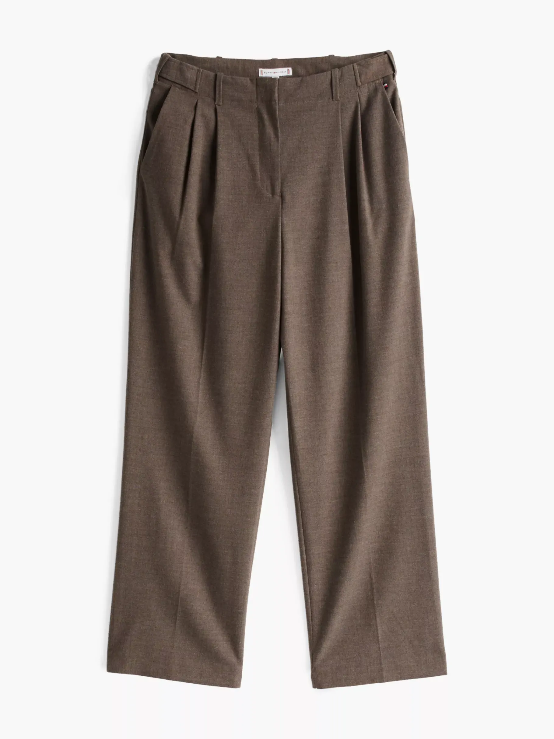 Tommy Hilfiger Relaxed Straight Leg Fit Hose aus Flanell LEGACY BROWN HEATHER Store