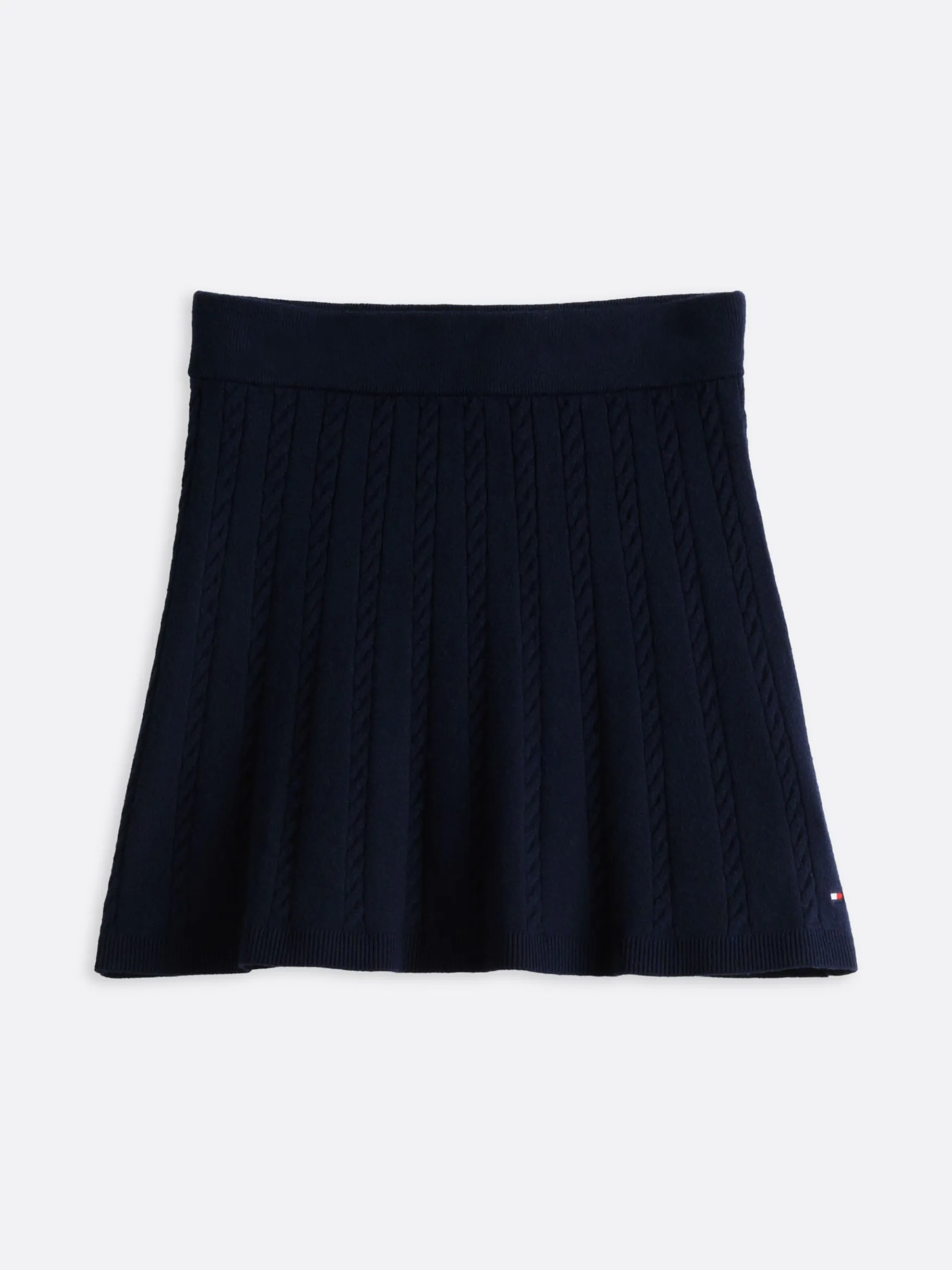 Tommy Hilfiger Rock mit Mini-Zopfmuster DARK NIGHT NAVY Discount