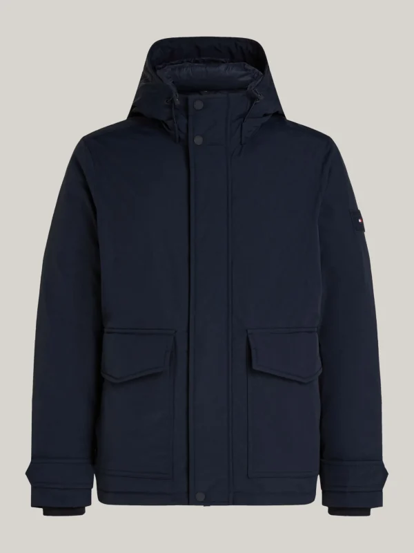 Tommy Hilfiger Rockie daunengefüllte Jacke mit Kapuze DESERT SKY Discount