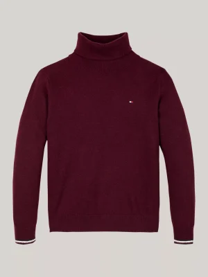 Tommy Hilfiger Rollkragen-Pullover aus Feinstrick DEEP ROUGE New