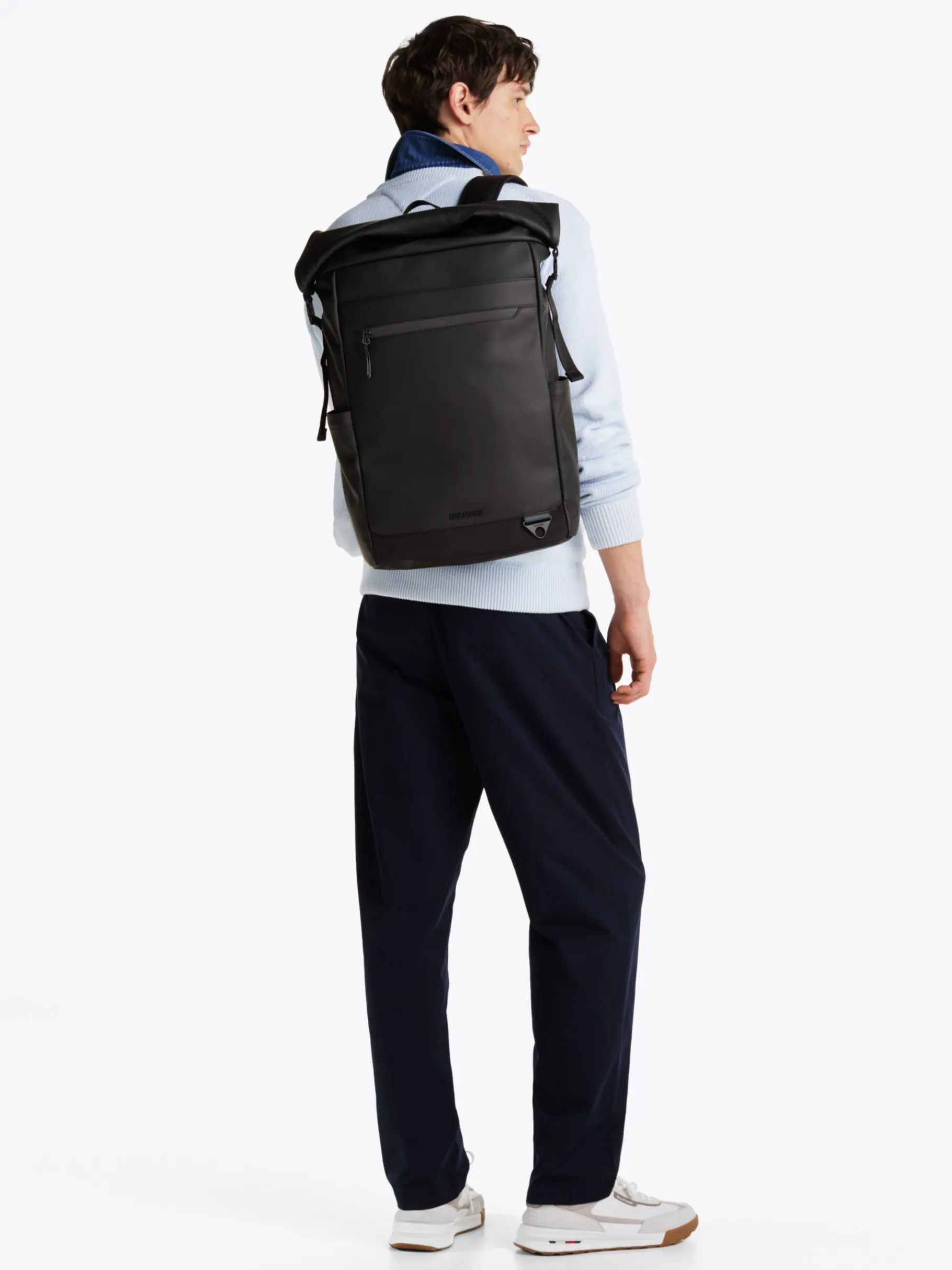 Tommy Hilfiger Rolltop-Rucksack mit Logo BLACK Fashion