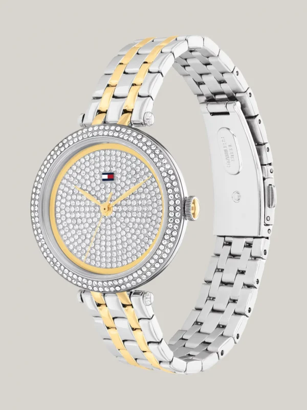 Tommy Hilfiger Rosévergoldete Armbanduhr TWO TONE Cheap