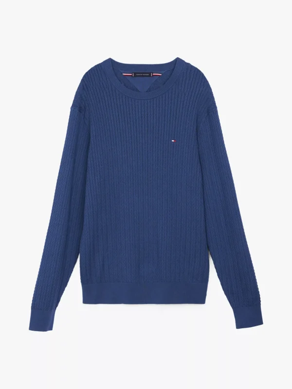 Tommy Hilfiger Rundhals-Pullover aus Fischgrät-Strick AEGEAN SEA Online