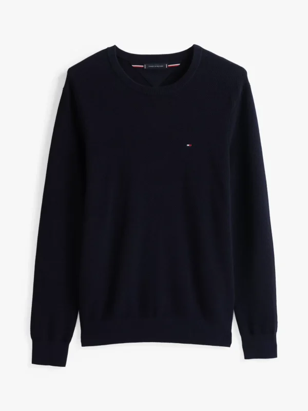 Tommy Hilfiger Rundhals-Pullover aus Strukturstrick DESERT SKY Best