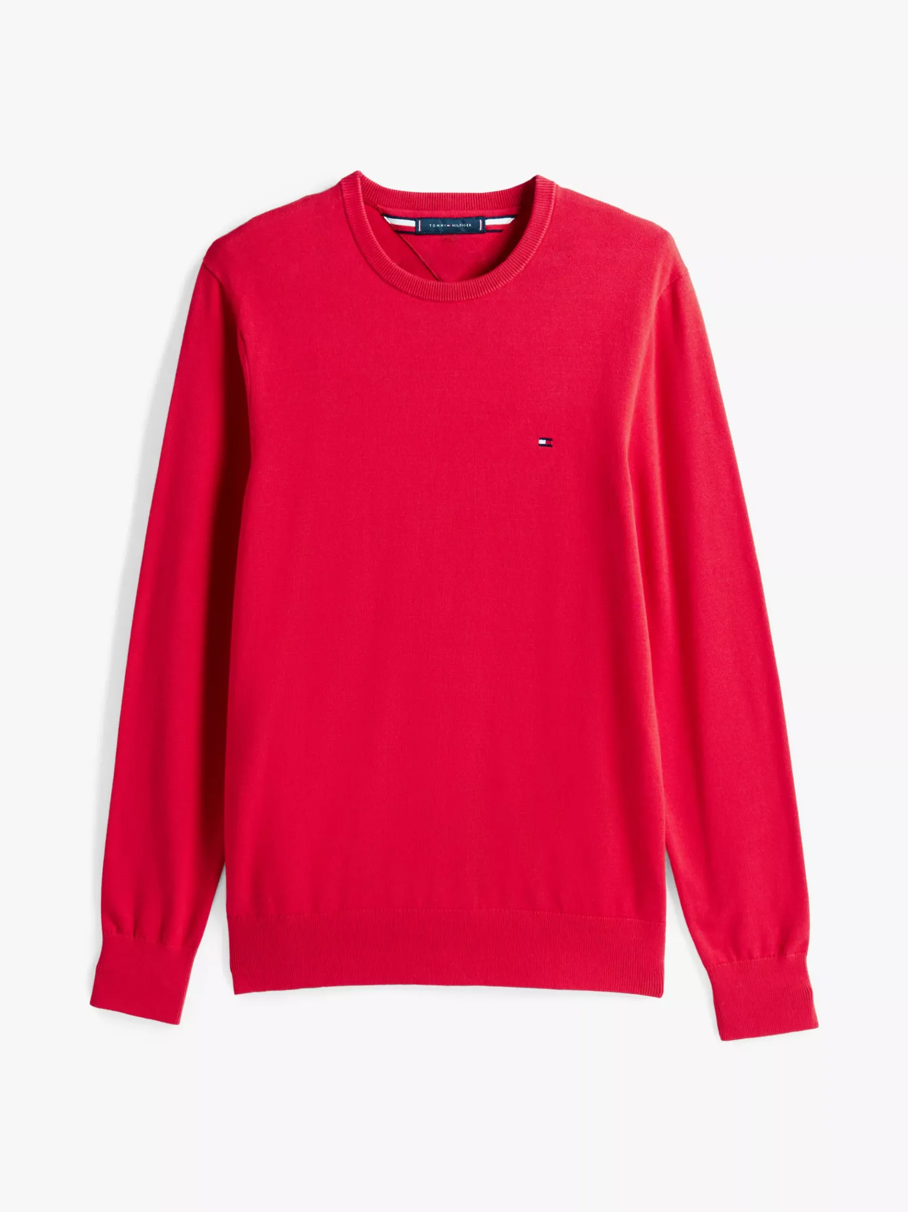 Tommy Hilfiger Rundhalspullover mit Flag PRIMARY RED Store