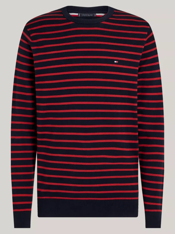 Tommy Hilfiger Rundhalspullover mit Flag DESERT SKY/ DARK MAGMA Best