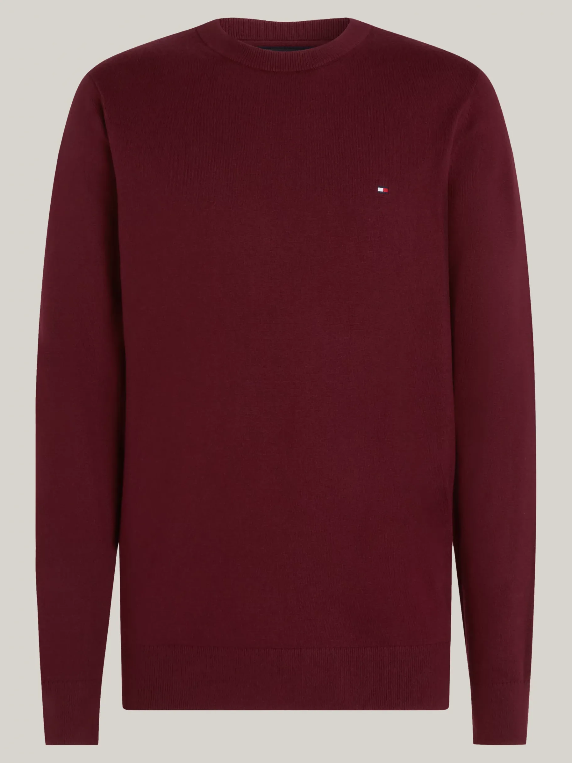 Tommy Hilfiger Rundhalspullover mit Kaschmir DEEP ROUGE Outlet
