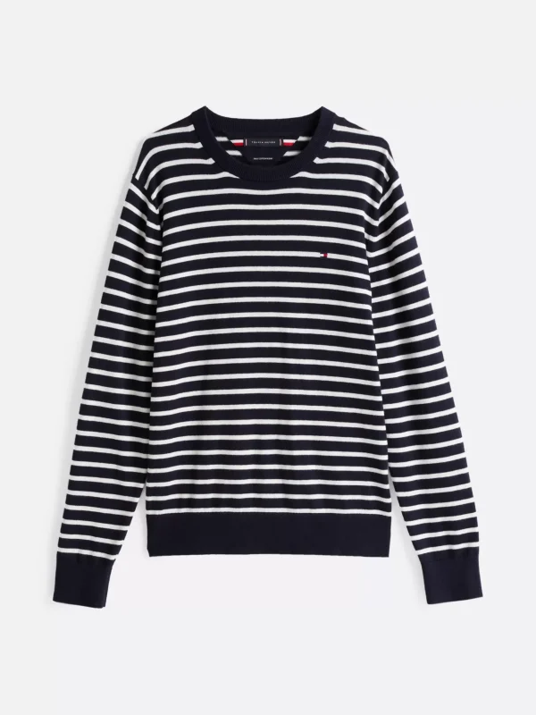 Tommy Hilfiger Rundhalspullover mit Kaschmir DESERT SKY/ IVORY Best Sale