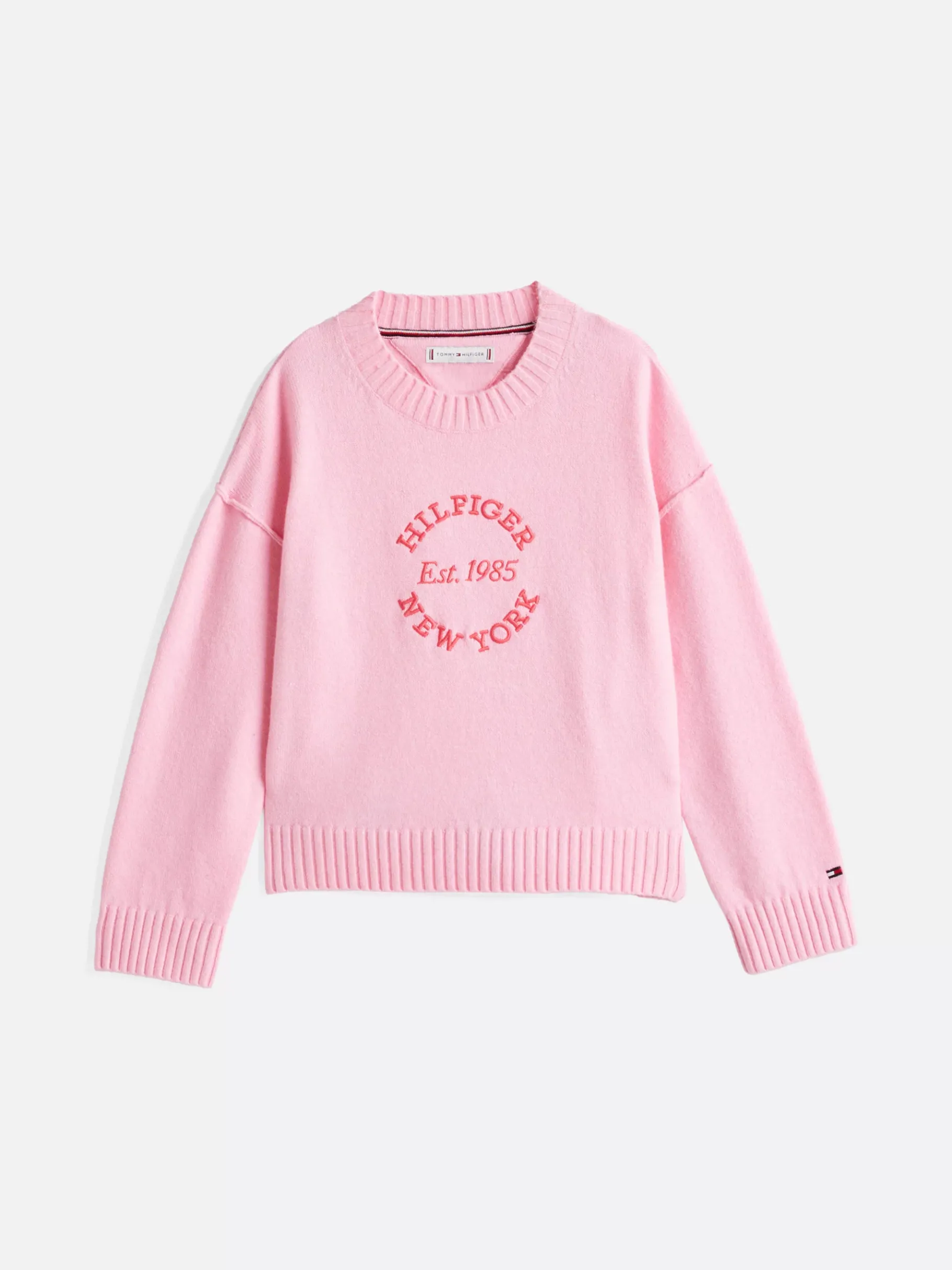 Tommy Hilfiger Rundhals-Pullover mit Logo PINK SUGAR Shop