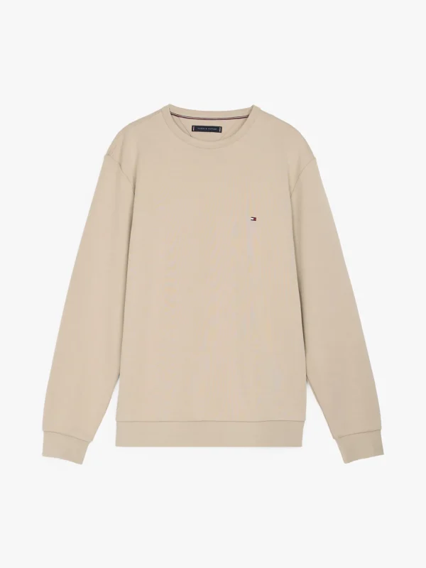 Tommy Hilfiger Rundhals-Sweatshirt aus Intechno-Strick SANDALWOOD Shop