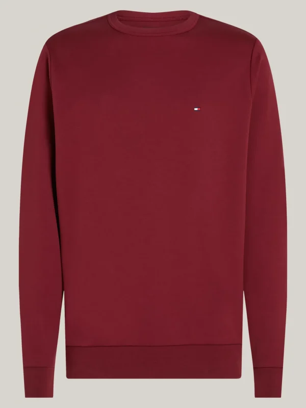 Tommy Hilfiger Rundhals-Sweatshirt aus Intechno-Strick DEEP ROUGE Flash Sale