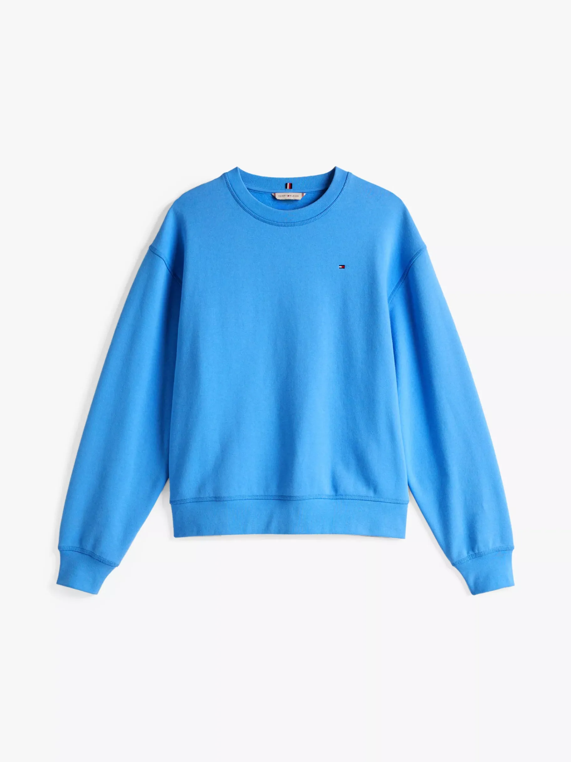 Tommy Hilfiger Rundhals-Sweatshirt mit aufgestickter Flag BLUE SPELL Hot