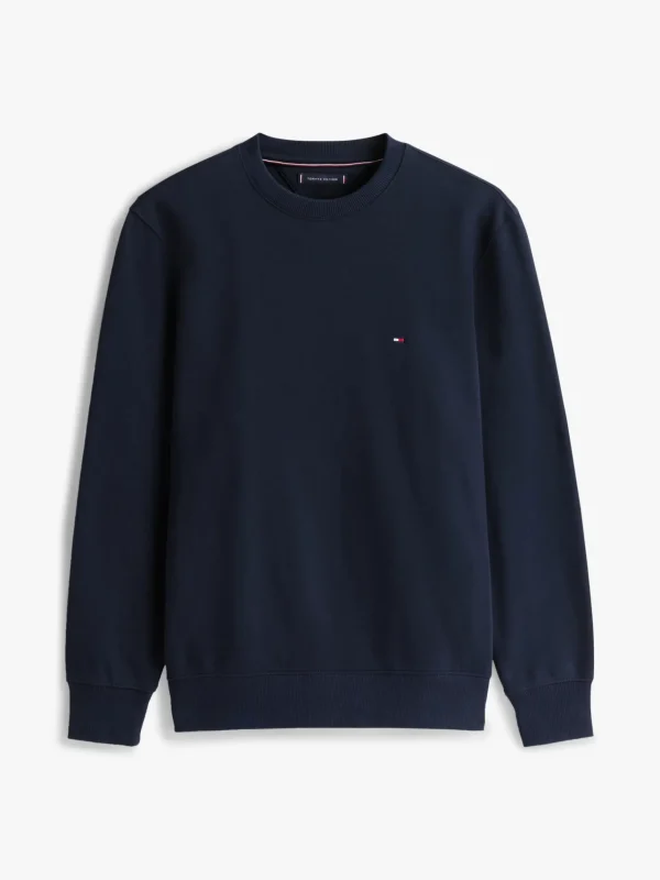 Tommy Hilfiger Rundhals-Sweatshirt mit Flag-Stickerei DESERT SKY Discount