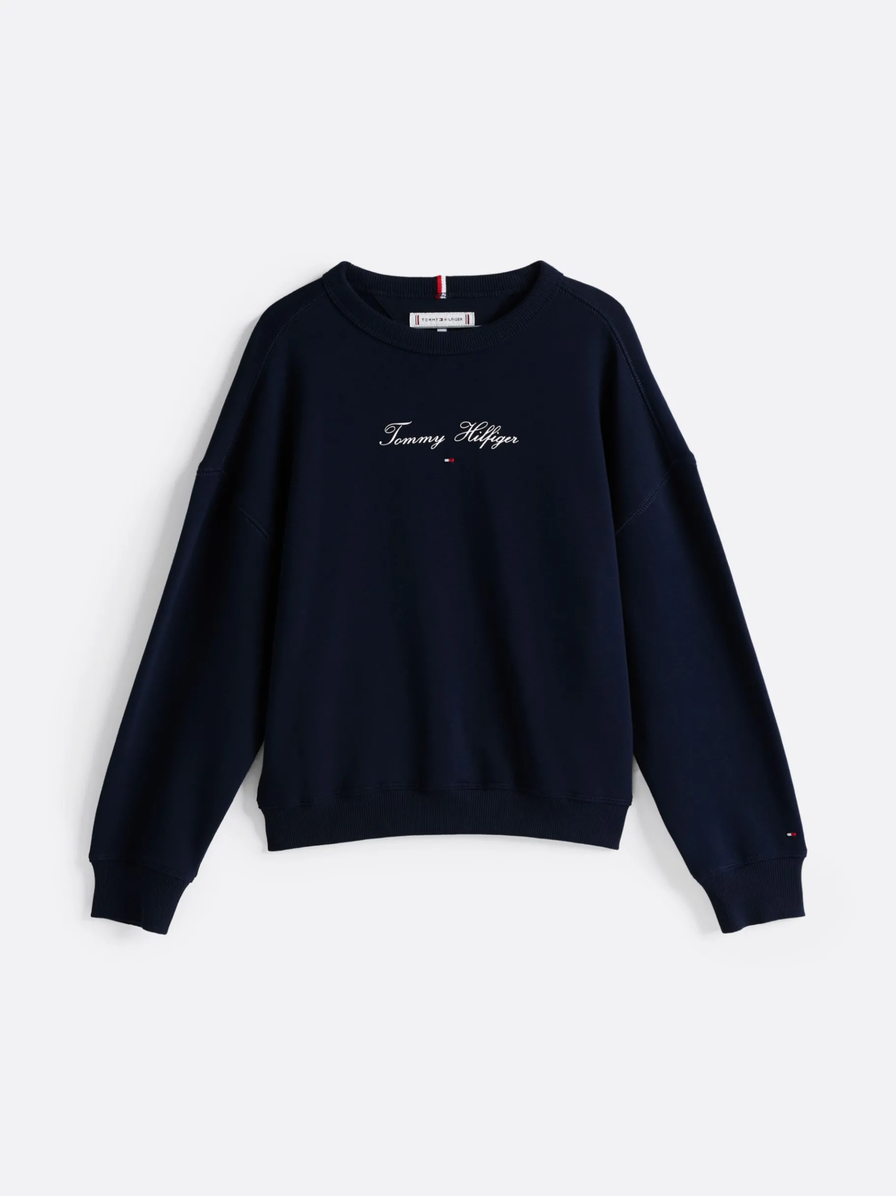 Tommy Hilfiger Rundhals-Sweatshirt mit Logo DARK NIGHT NAVY Hot
