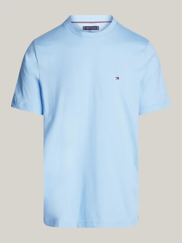 Tommy Hilfiger Rundhals-T-Shirt mit aufgestickter Flag VESSEL BLUE Cheap