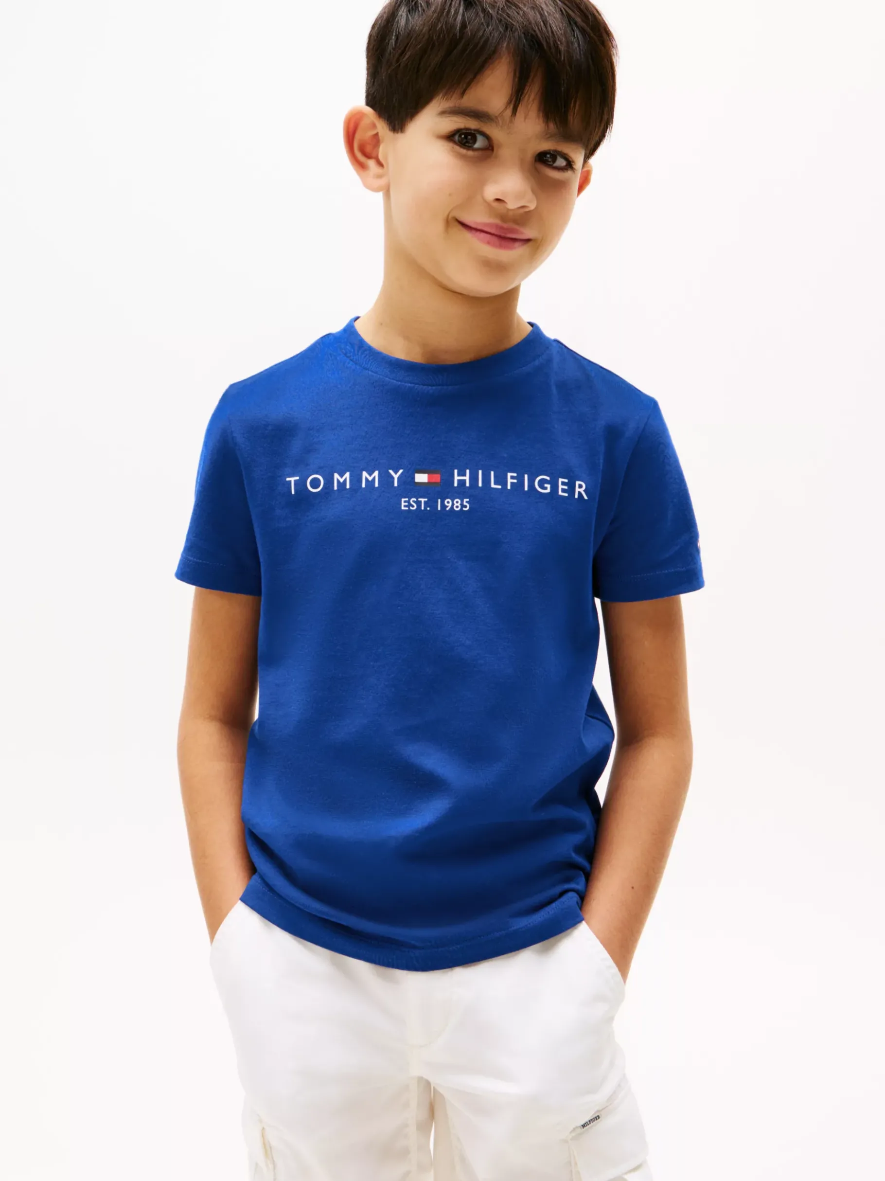 Tommy Hilfiger Rundhals-T-Shirt mit Logo WEDGE BLUE Discount
