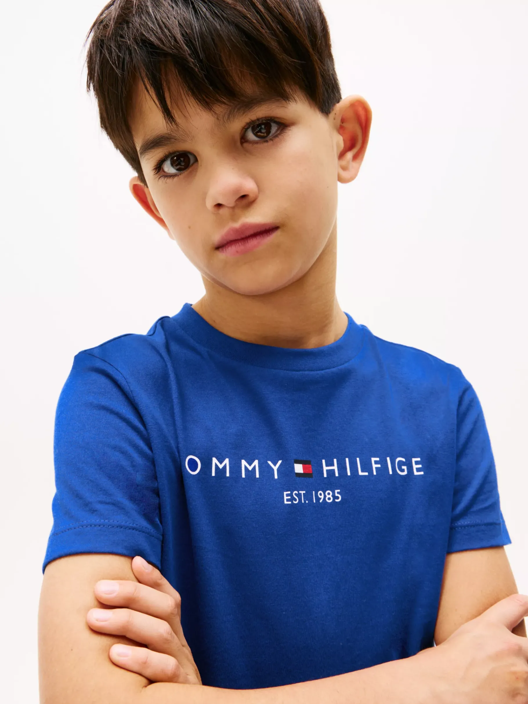 Tommy Hilfiger Rundhals-T-Shirt mit Logo WEDGE BLUE Discount