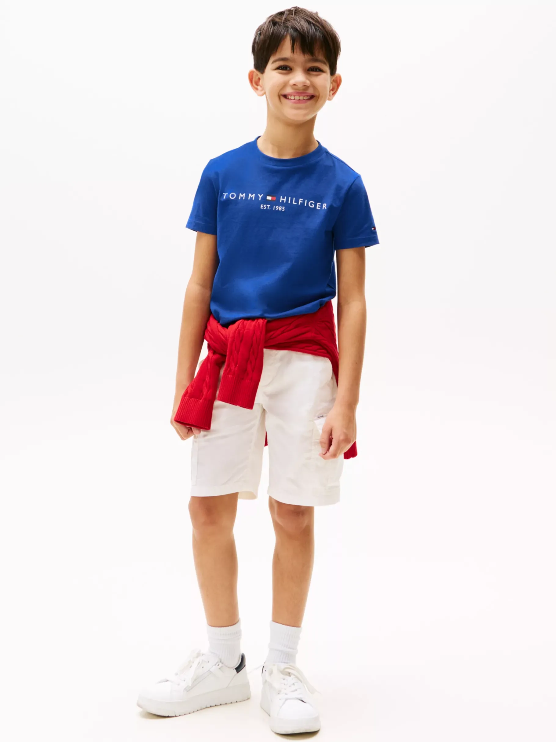 Tommy Hilfiger Rundhals-T-Shirt mit Logo WEDGE BLUE Discount