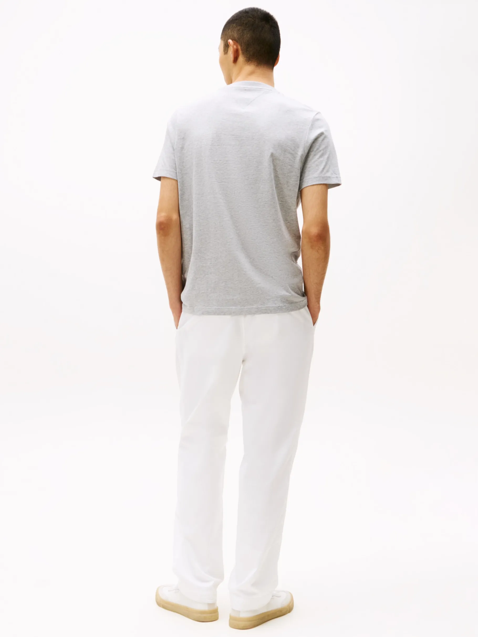 Tommy Hilfiger Rundhals-T-Shirt mit Logo LIGHT GREY HEATHER Shop