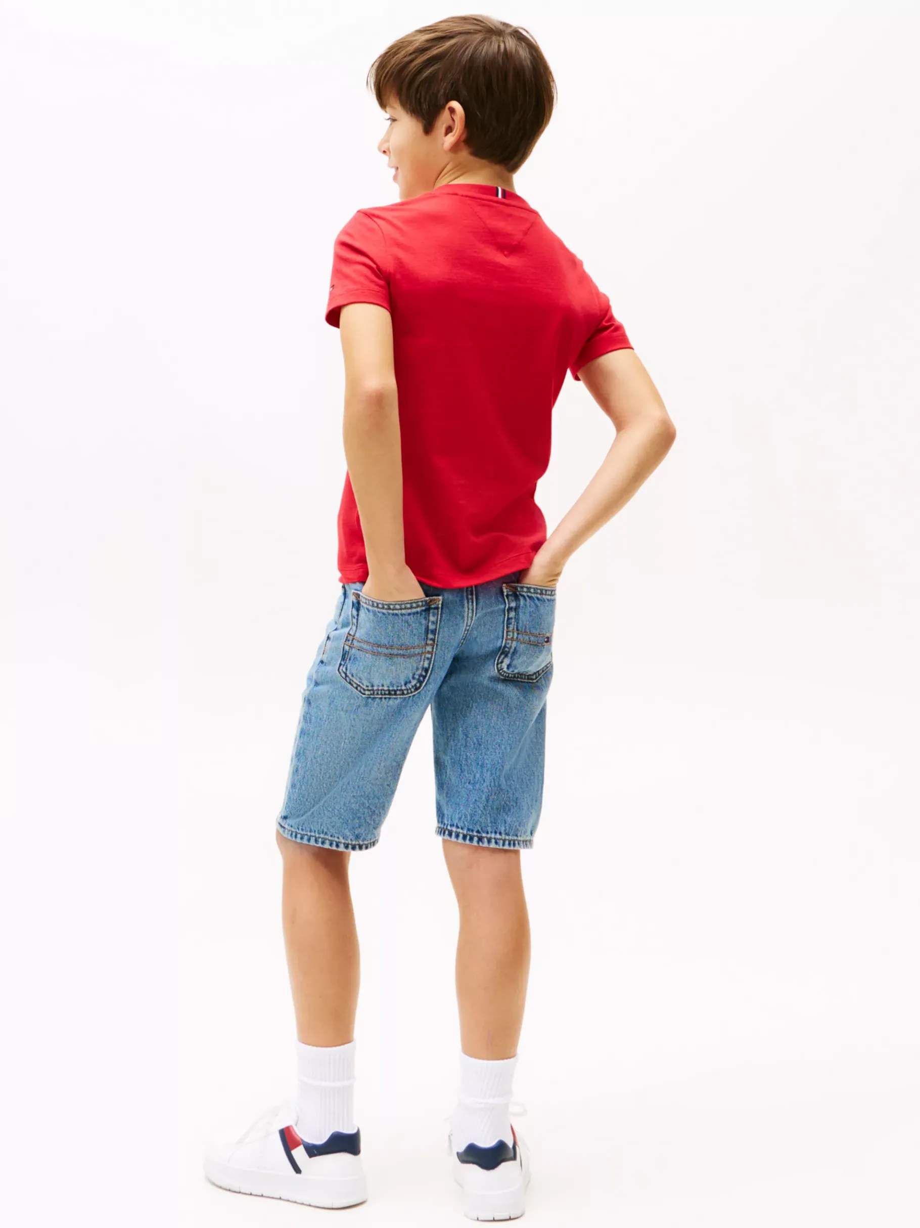 Tommy Hilfiger Rundhals-T-Shirt mit Logo PRIMARY RED New