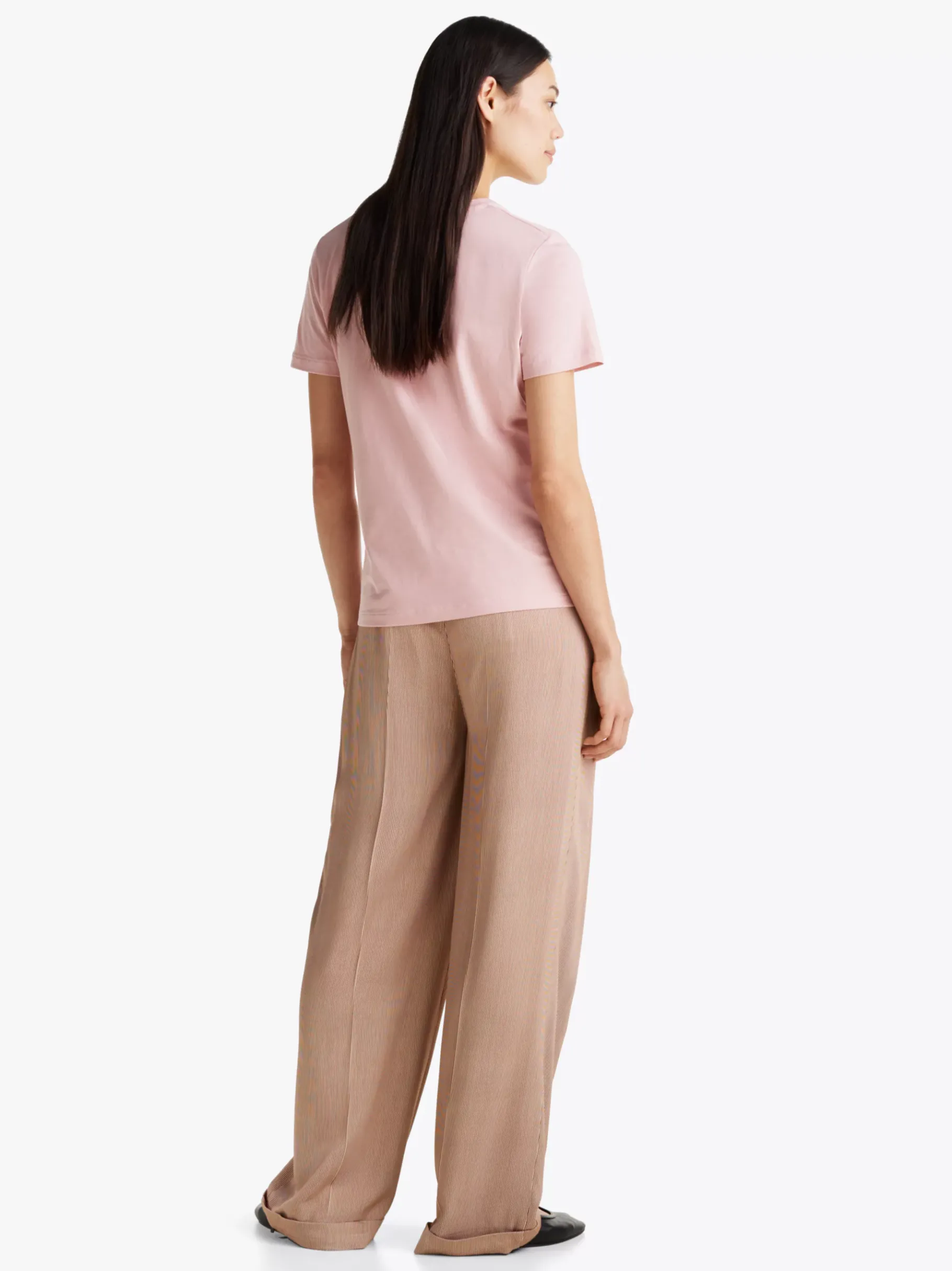 Tommy Hilfiger Rundhals-T-Shirt mit Logo FOGGY PINK Sale