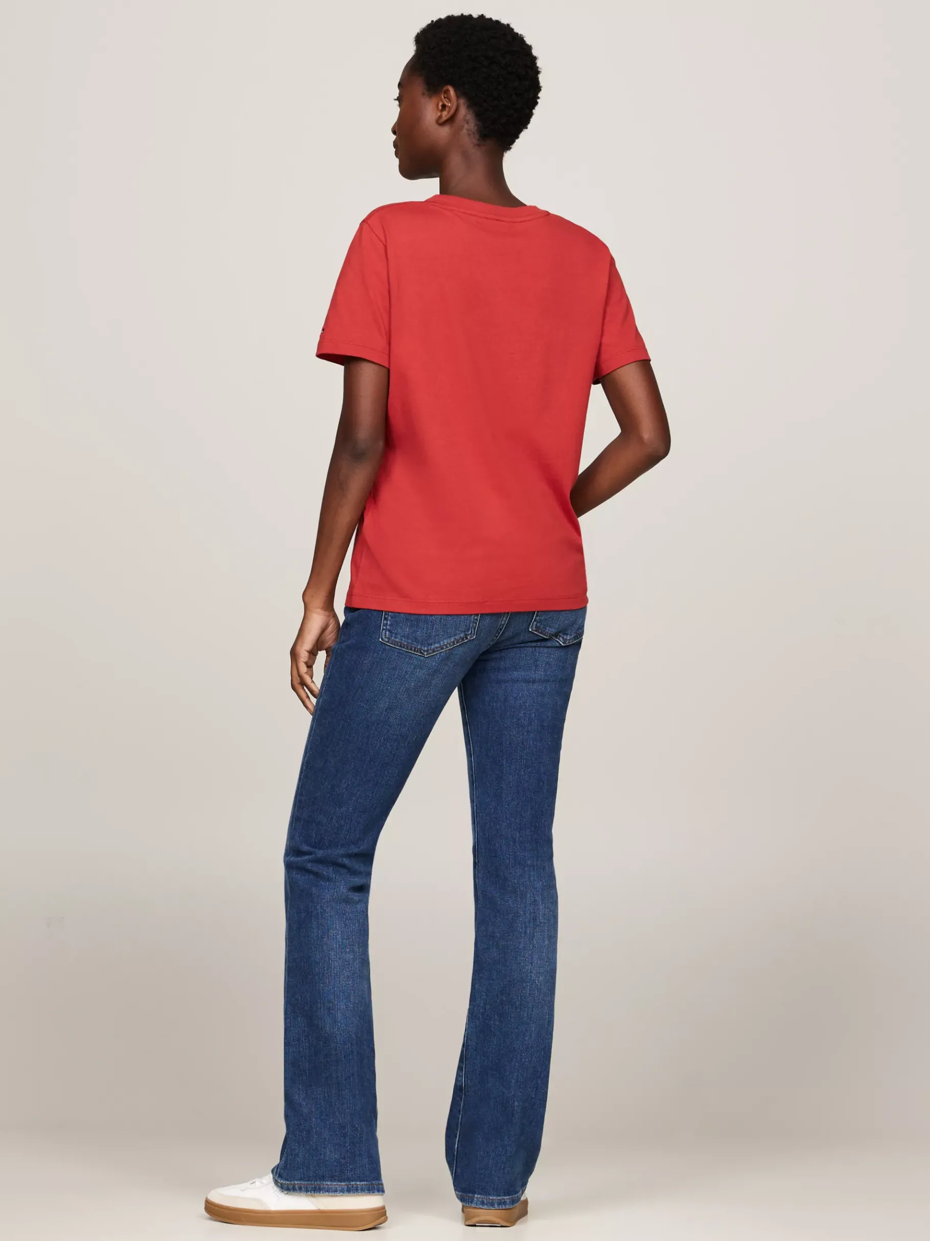 Tommy Hilfiger Rundhals-T-Shirt mit Logo DARK MAGMA Store