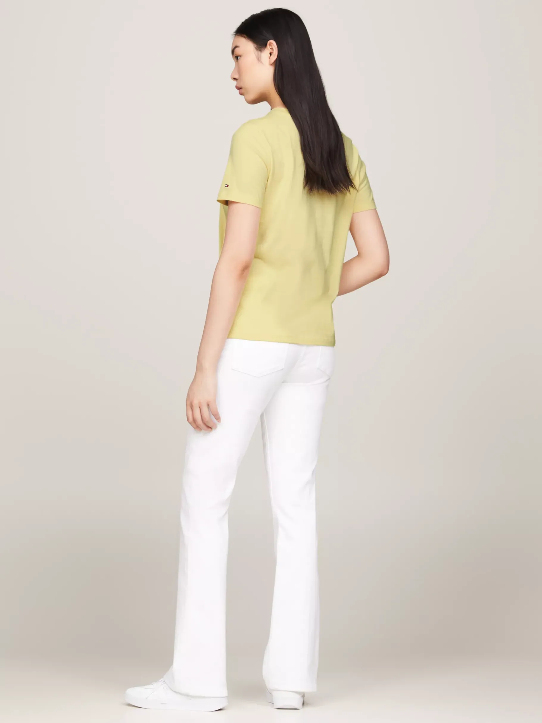 Tommy Hilfiger Rundhals-T-Shirt mit Logo LEMON ZEST Discount