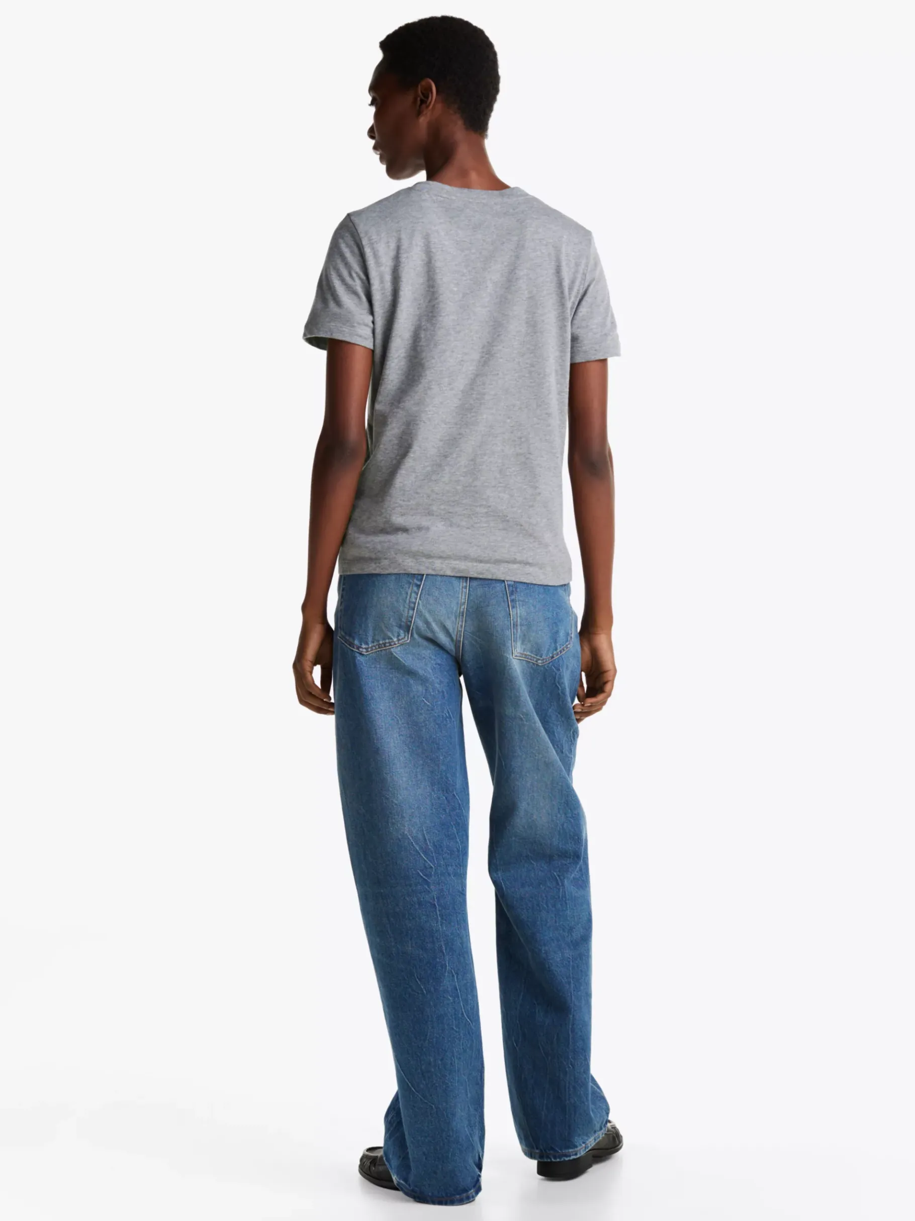 Tommy Hilfiger Rundhals-T-Shirt mit Logo MID GREY HEATHER Online