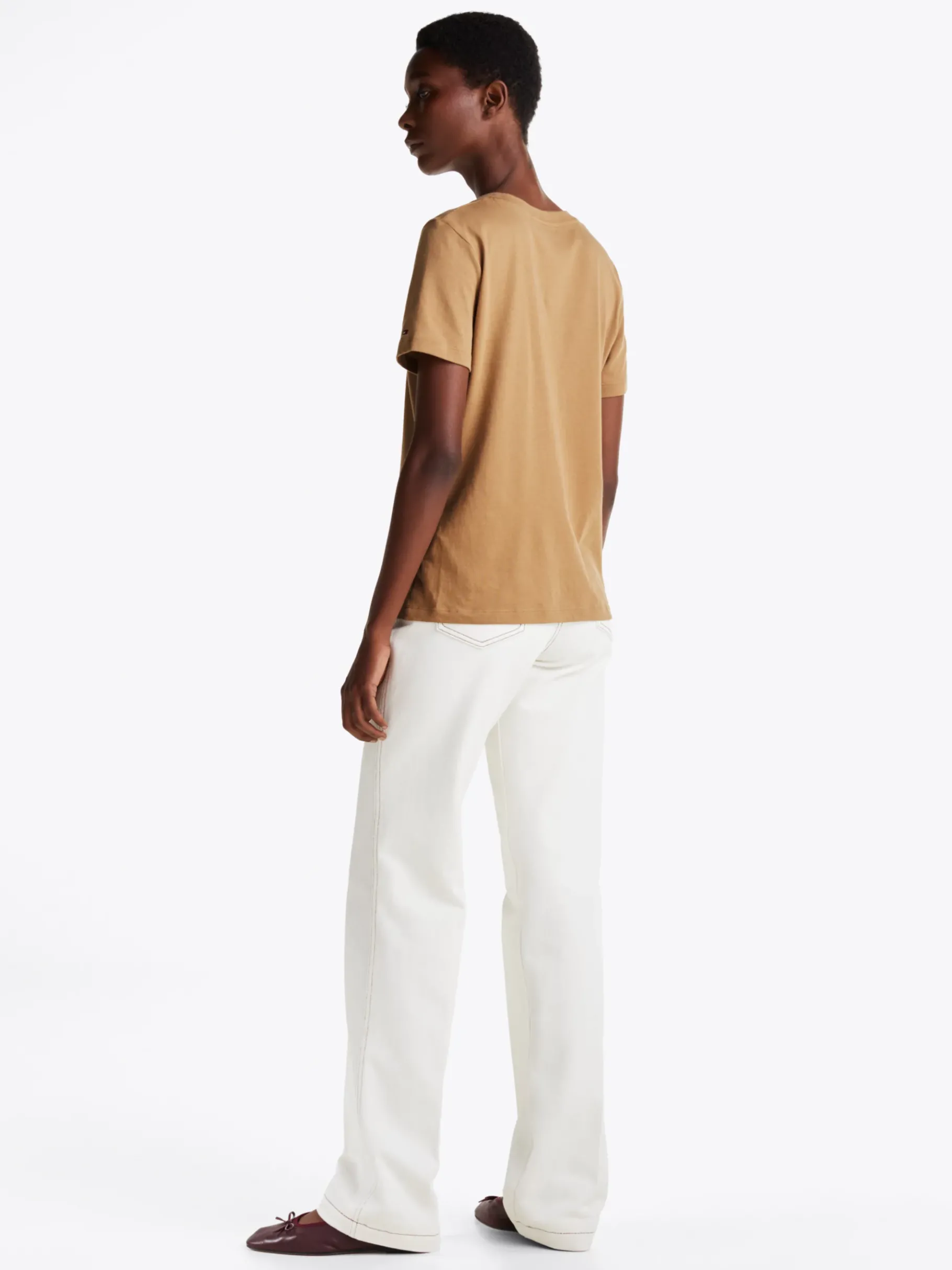 Tommy Hilfiger Rundhals-T-Shirt mit Logo SAFARI CANVAS Cheap