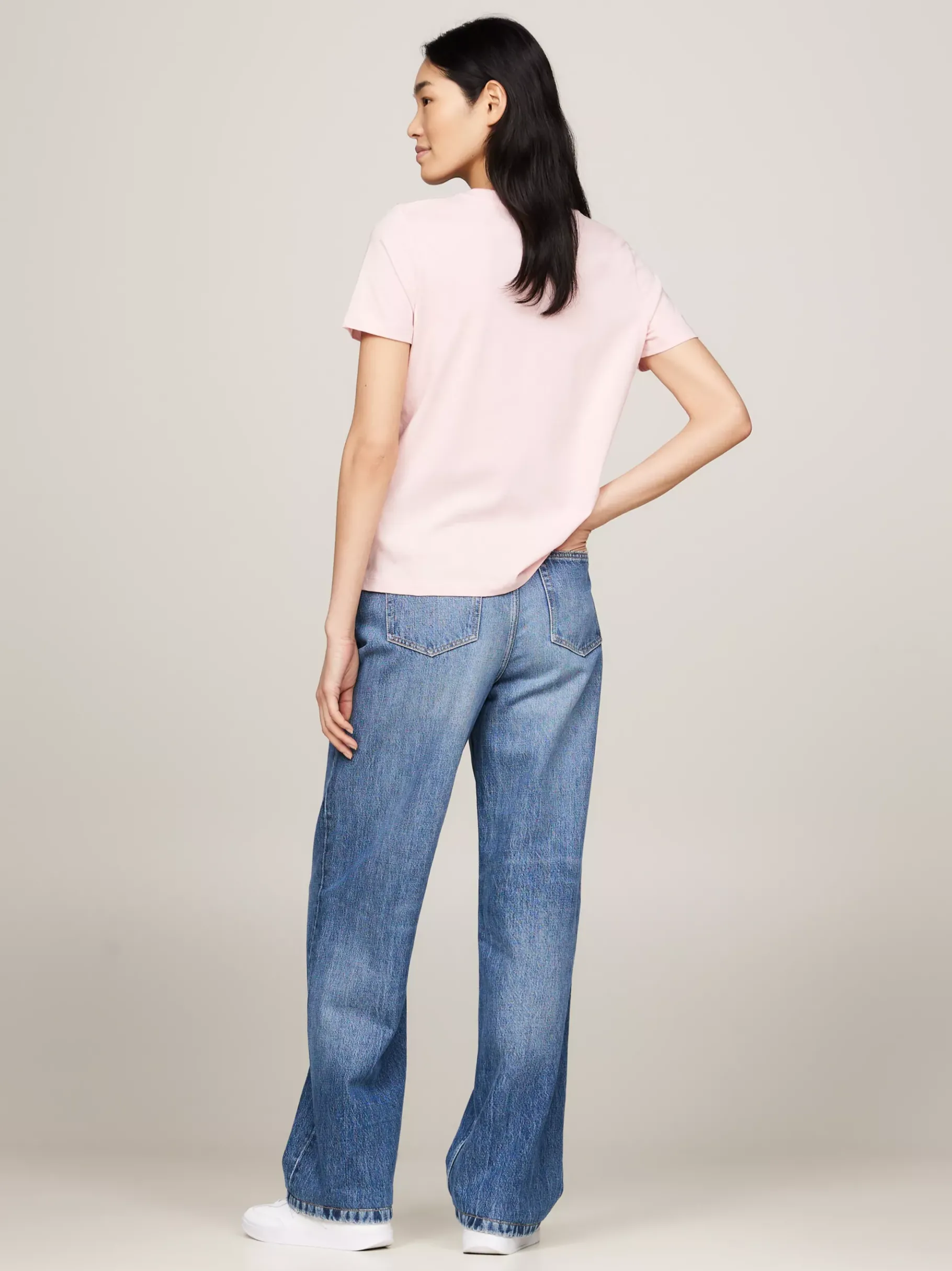 Tommy Hilfiger Rundhals-T-Shirt mit Logo DELICATE PINK Fashion