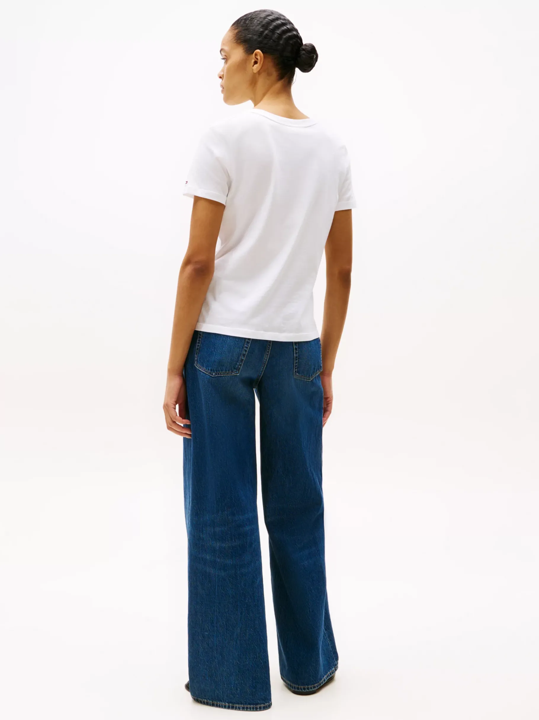 Tommy Hilfiger Rundhals-T-Shirt mit Logo TH OPTIC WHITE Online