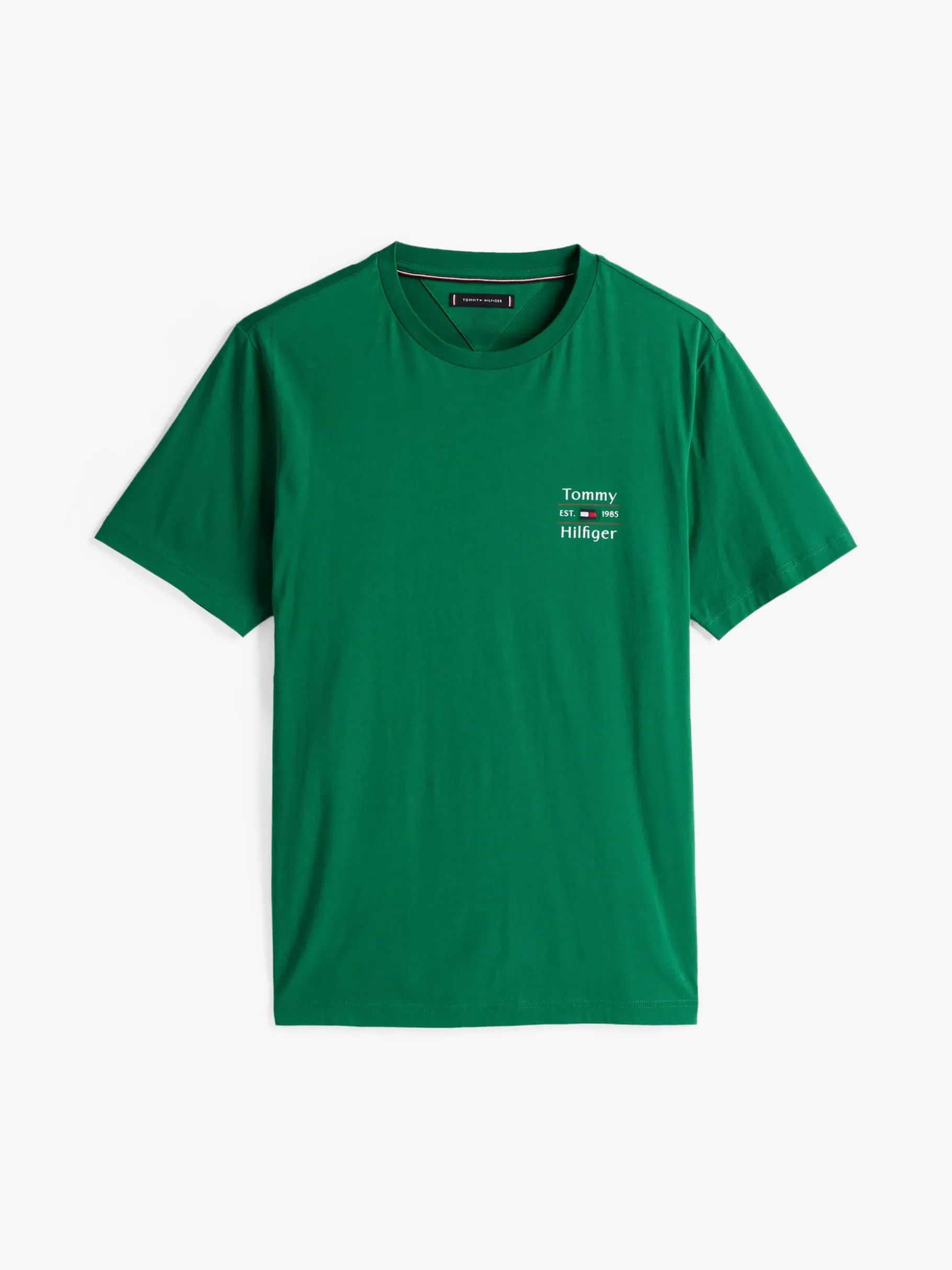 Tommy Hilfiger Rundhals-T-Shirt mit Logo NOUVEAU GREEN Shop