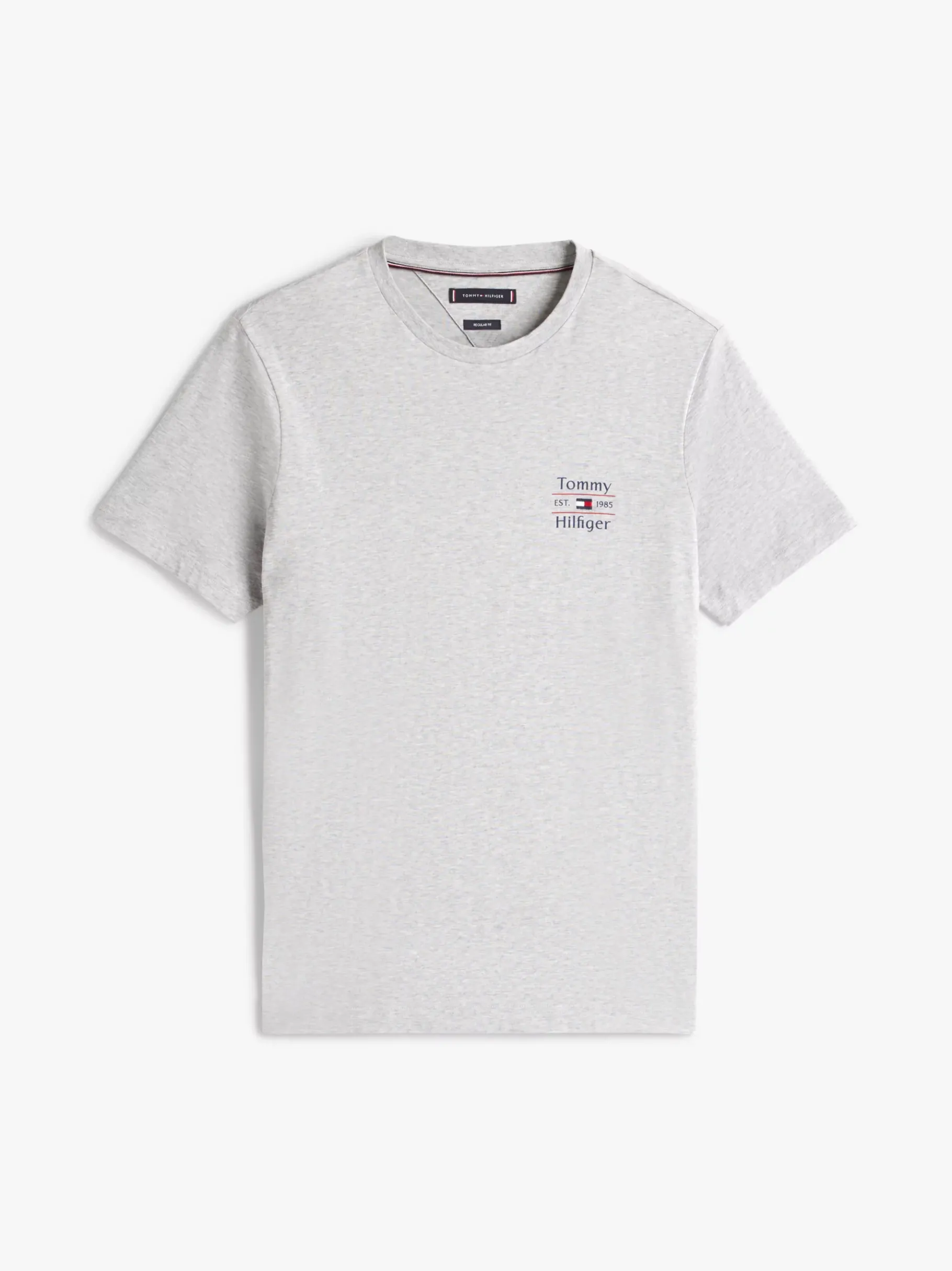 Tommy Hilfiger Rundhals-T-Shirt mit Logo LIGHT GREY HEATHER Shop