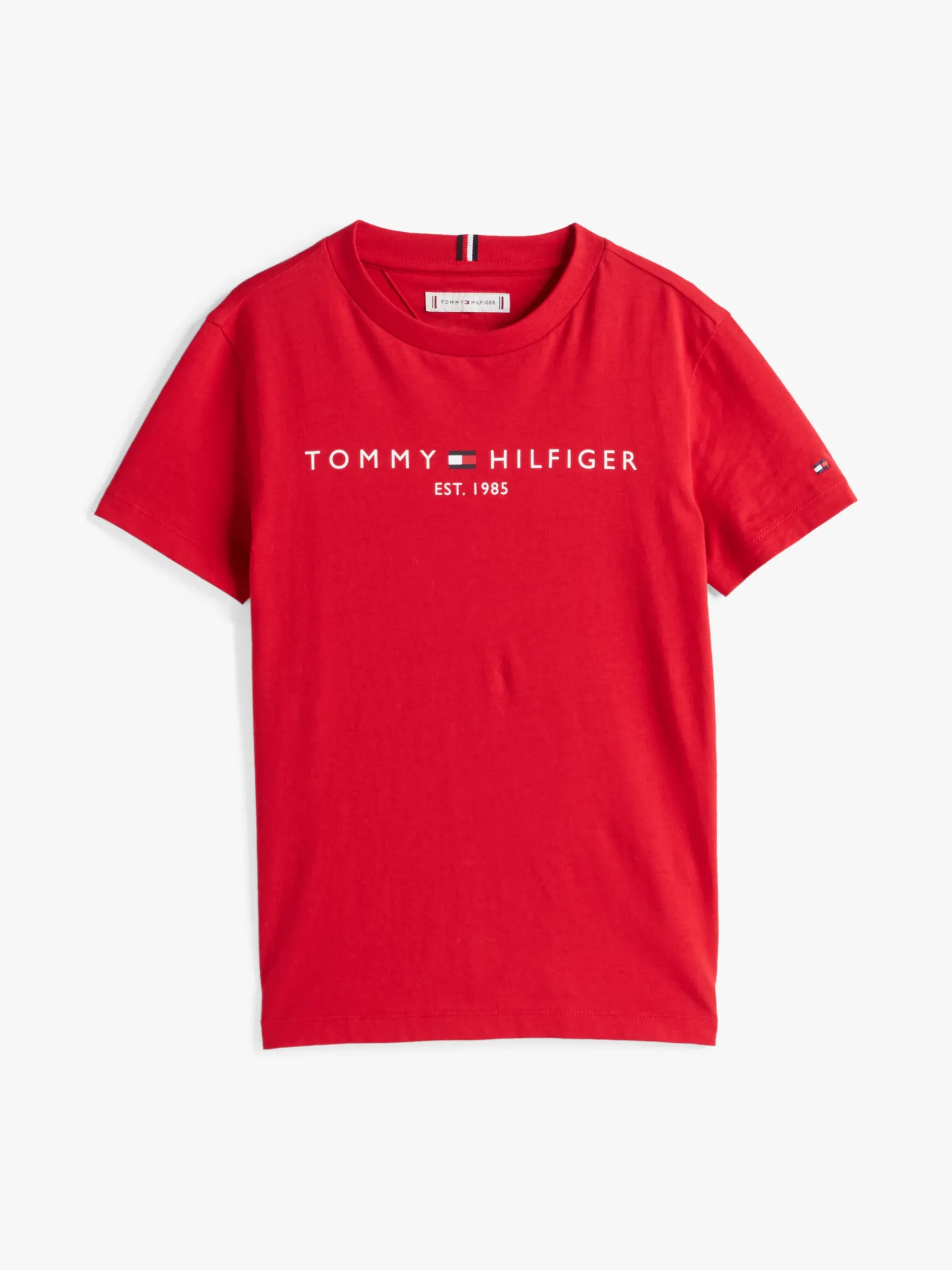 Tommy Hilfiger Rundhals-T-Shirt mit Logo PRIMARY RED New