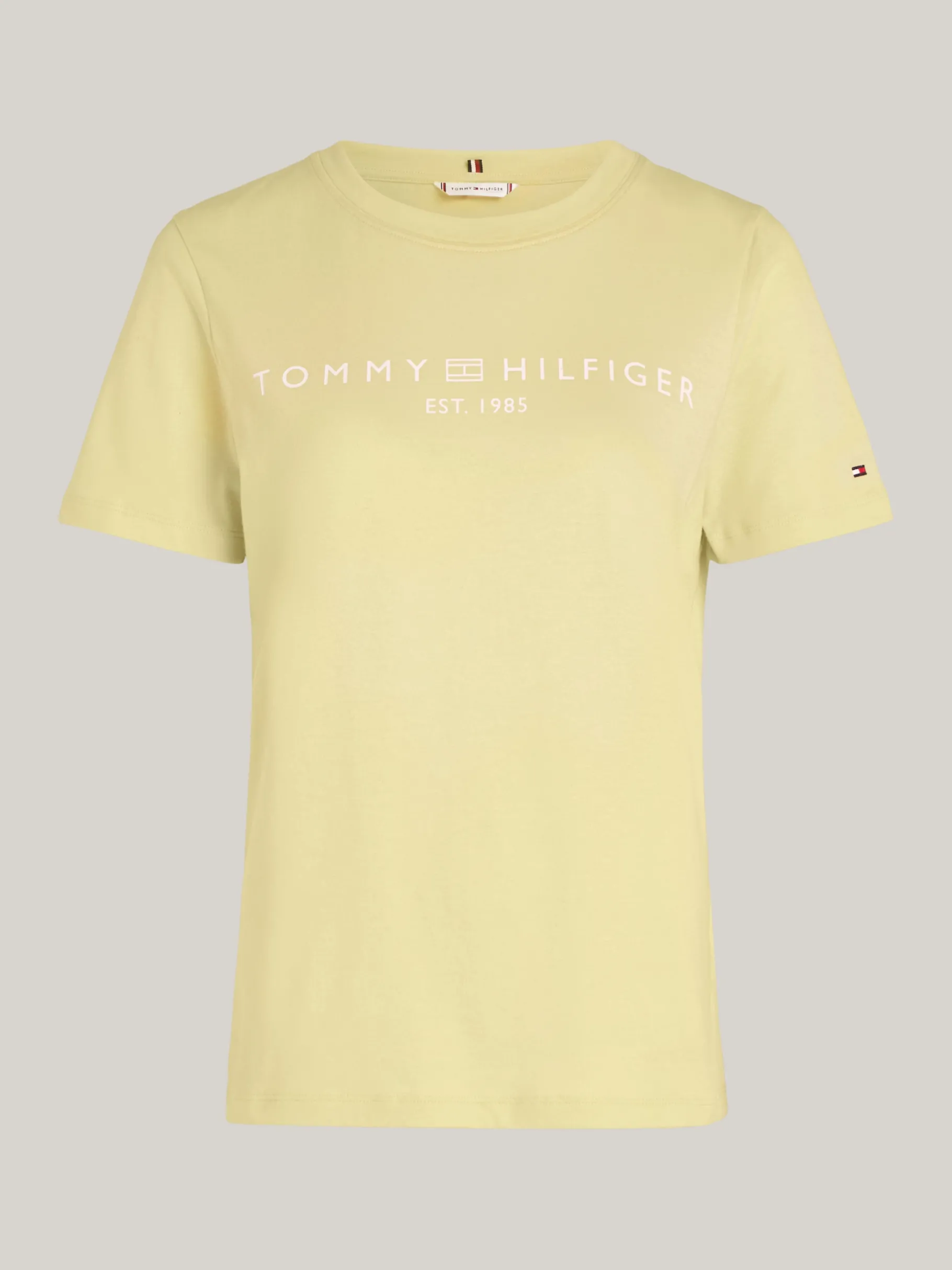 Tommy Hilfiger Rundhals-T-Shirt mit Logo LEMON ZEST Discount