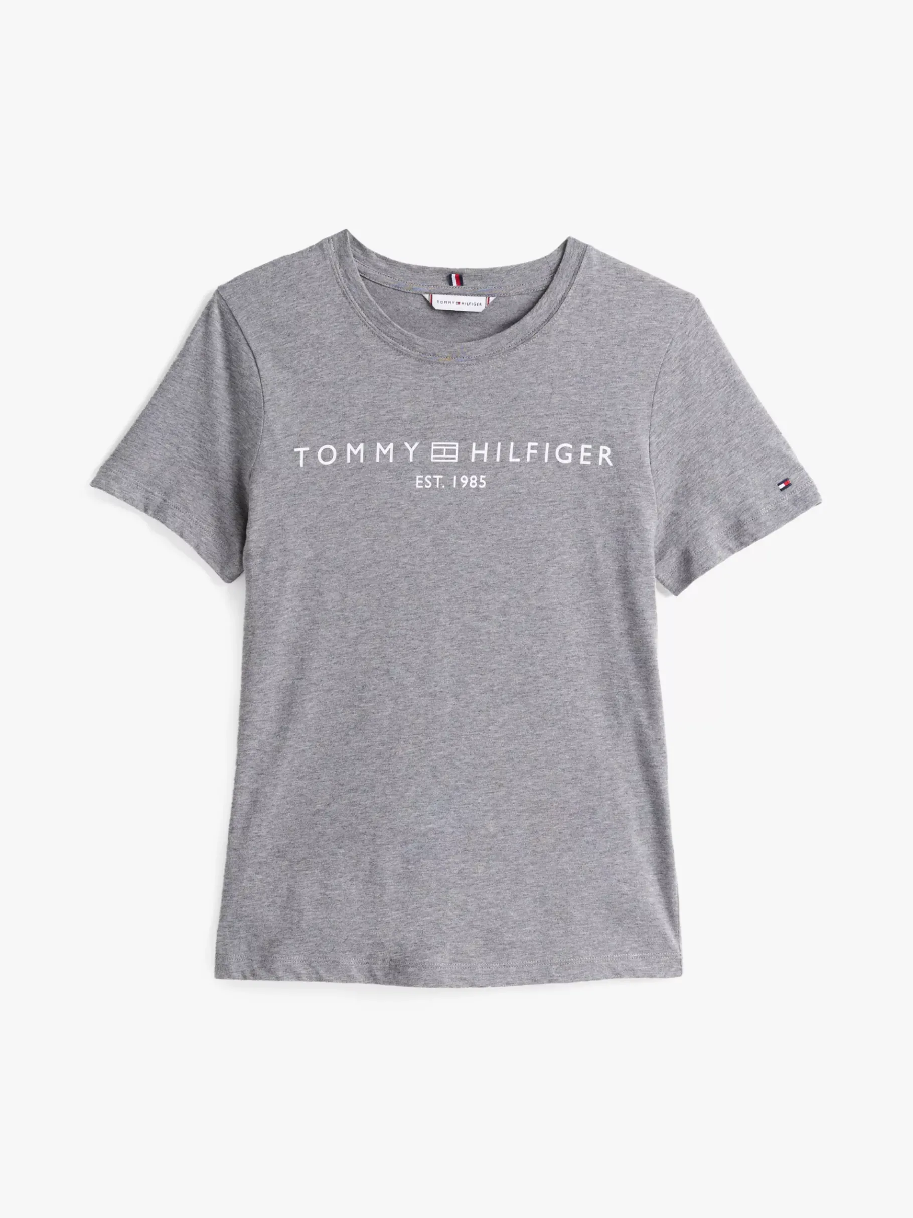 Tommy Hilfiger Rundhals-T-Shirt mit Logo MID GREY HEATHER Online