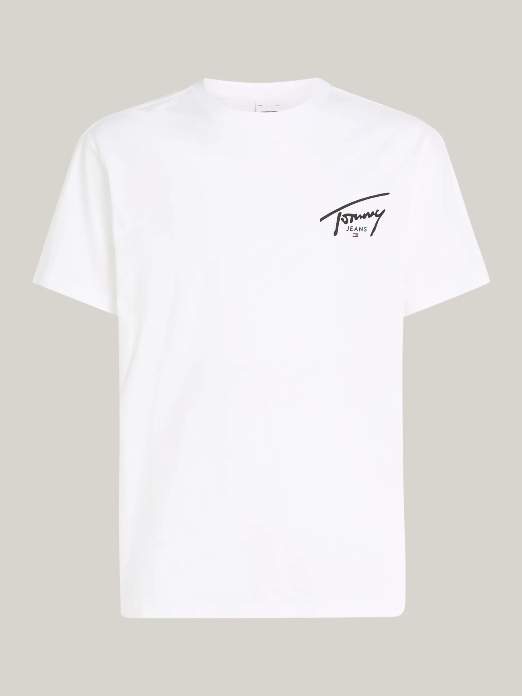 Tommy Hilfiger Rundhals-T-Shirt mit Signatur-Logo WHITE Shop