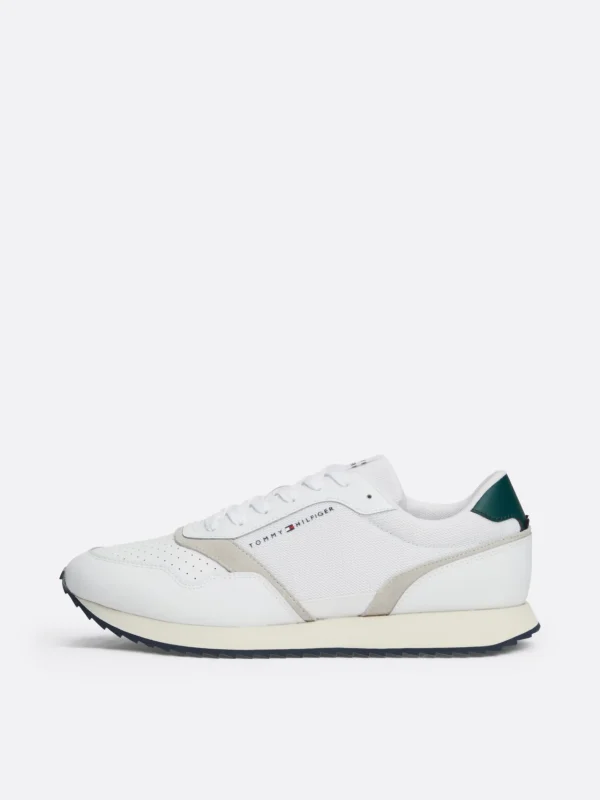Tommy Hilfiger Runner-Sneaker aus Leder mit Haifischsohle WHITE Store