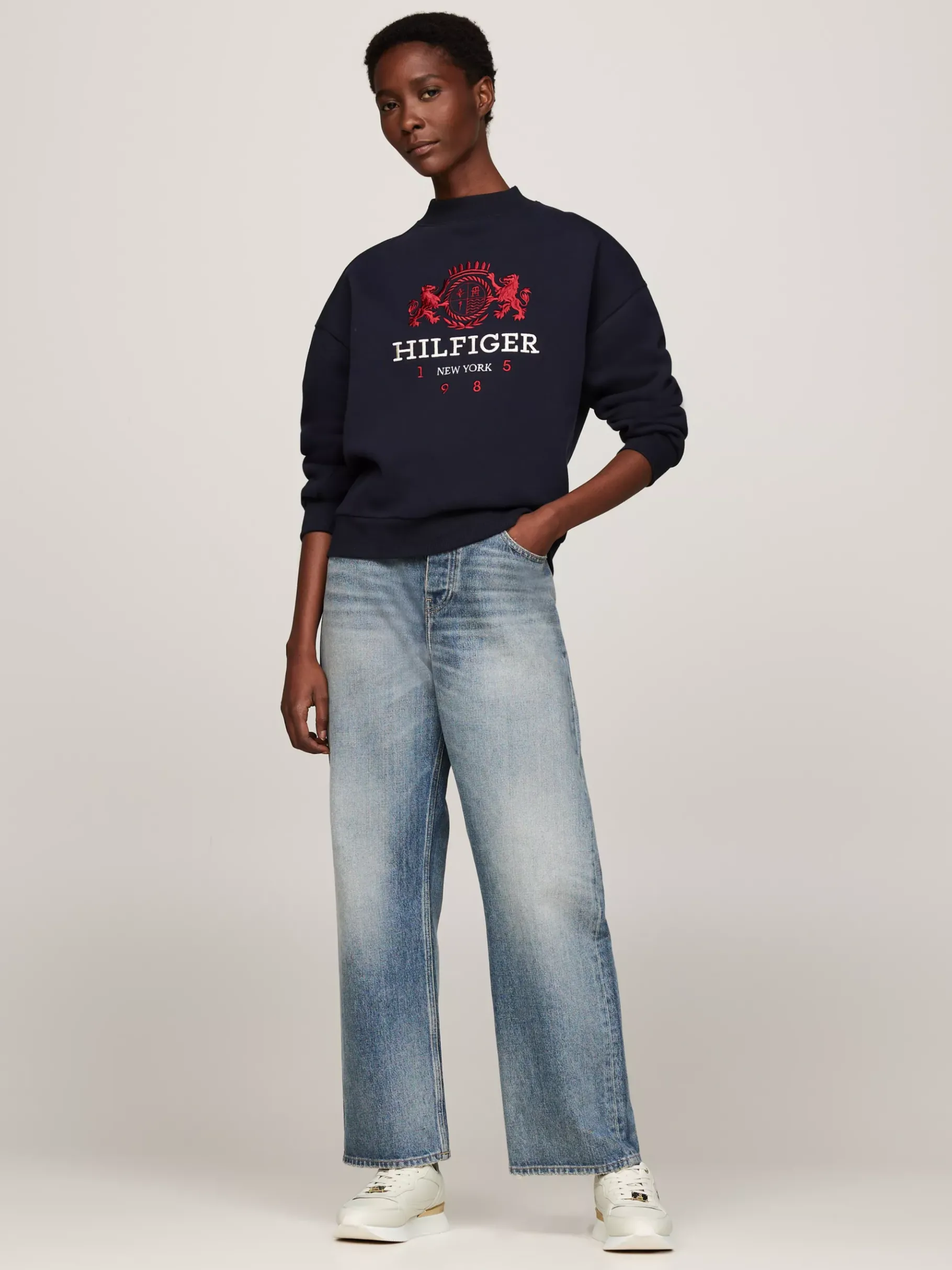 Tommy Hilfiger Runner-Sneaker aus Leder mit TH-Monogramm NEWSPRINT Store