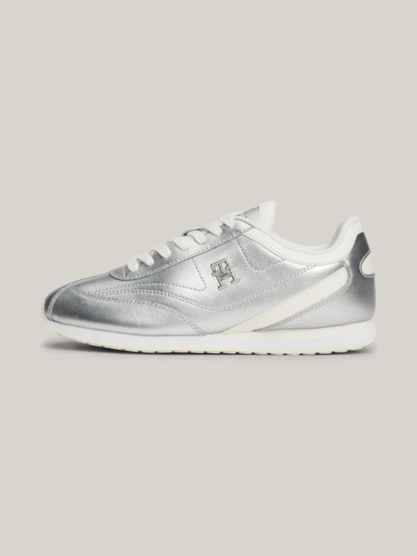 Tommy Hilfiger Runner-Sneaker aus Leder mit Metallic-Finish SILVER Shop