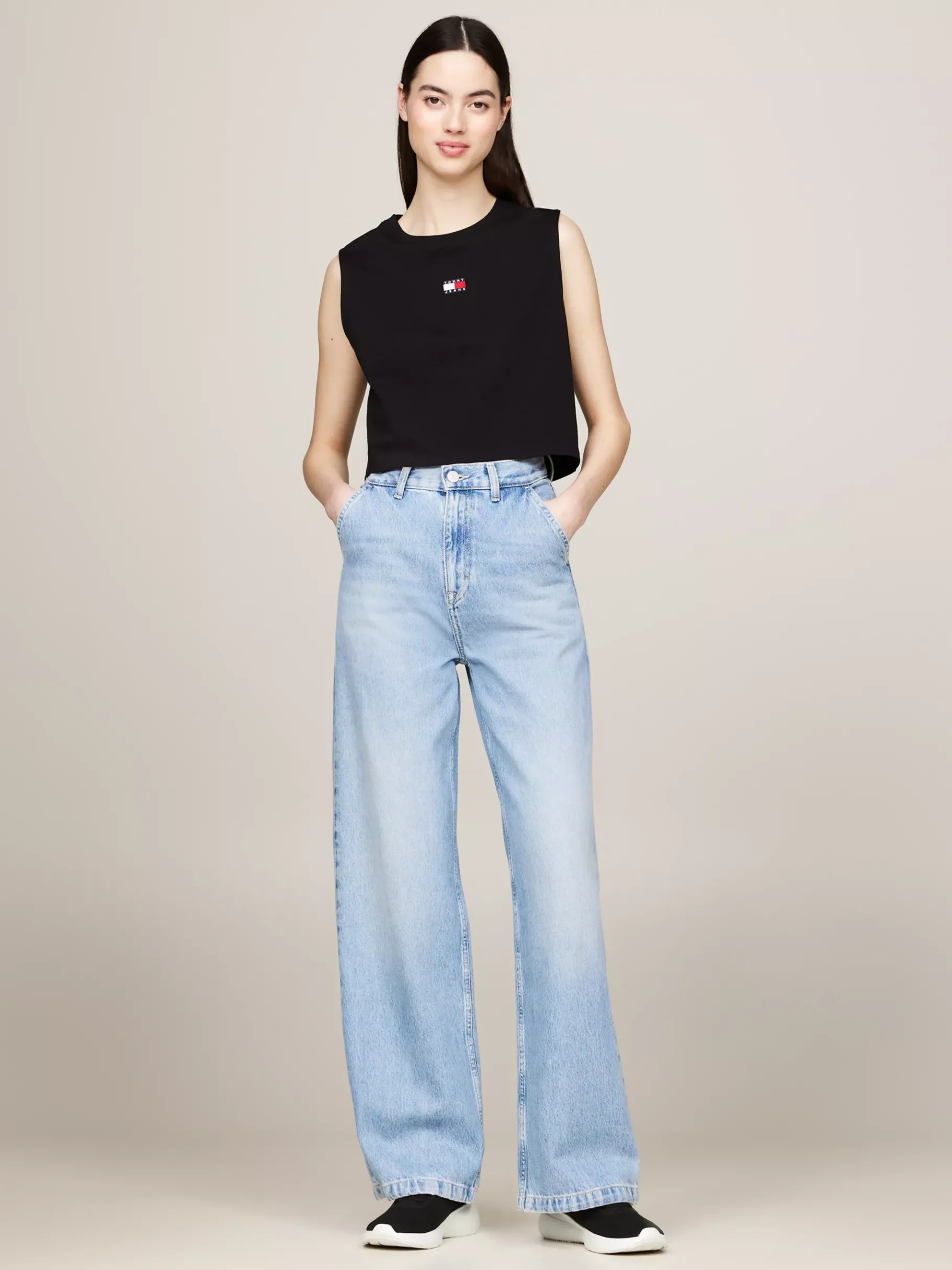 Tommy Hilfiger Runner-Sneaker aus Strick mit Logo BLACK Outlet