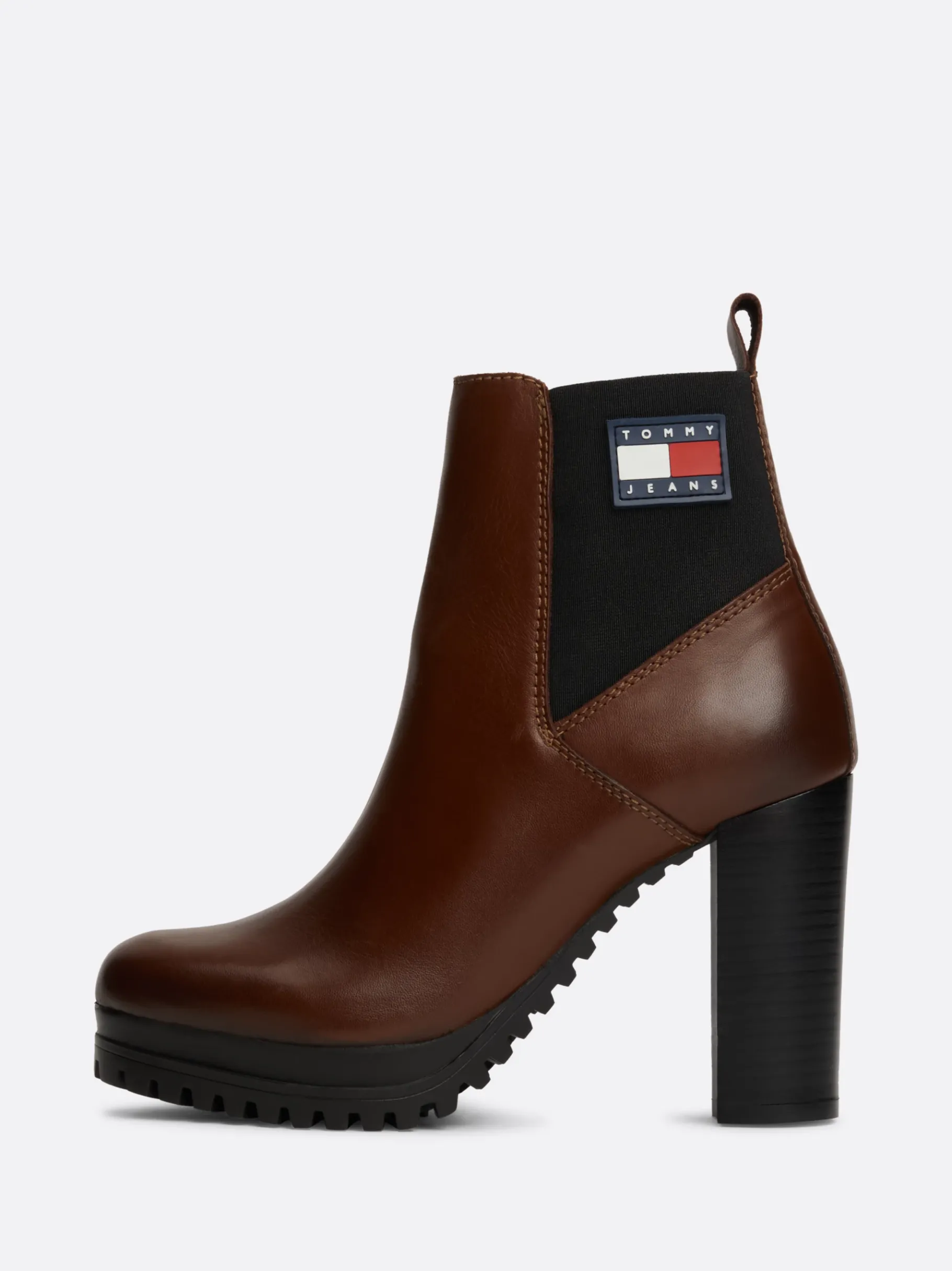 Tommy Hilfiger Rutschhemmende Leder-Stiefelette CAROB CHOCOLATE Outlet