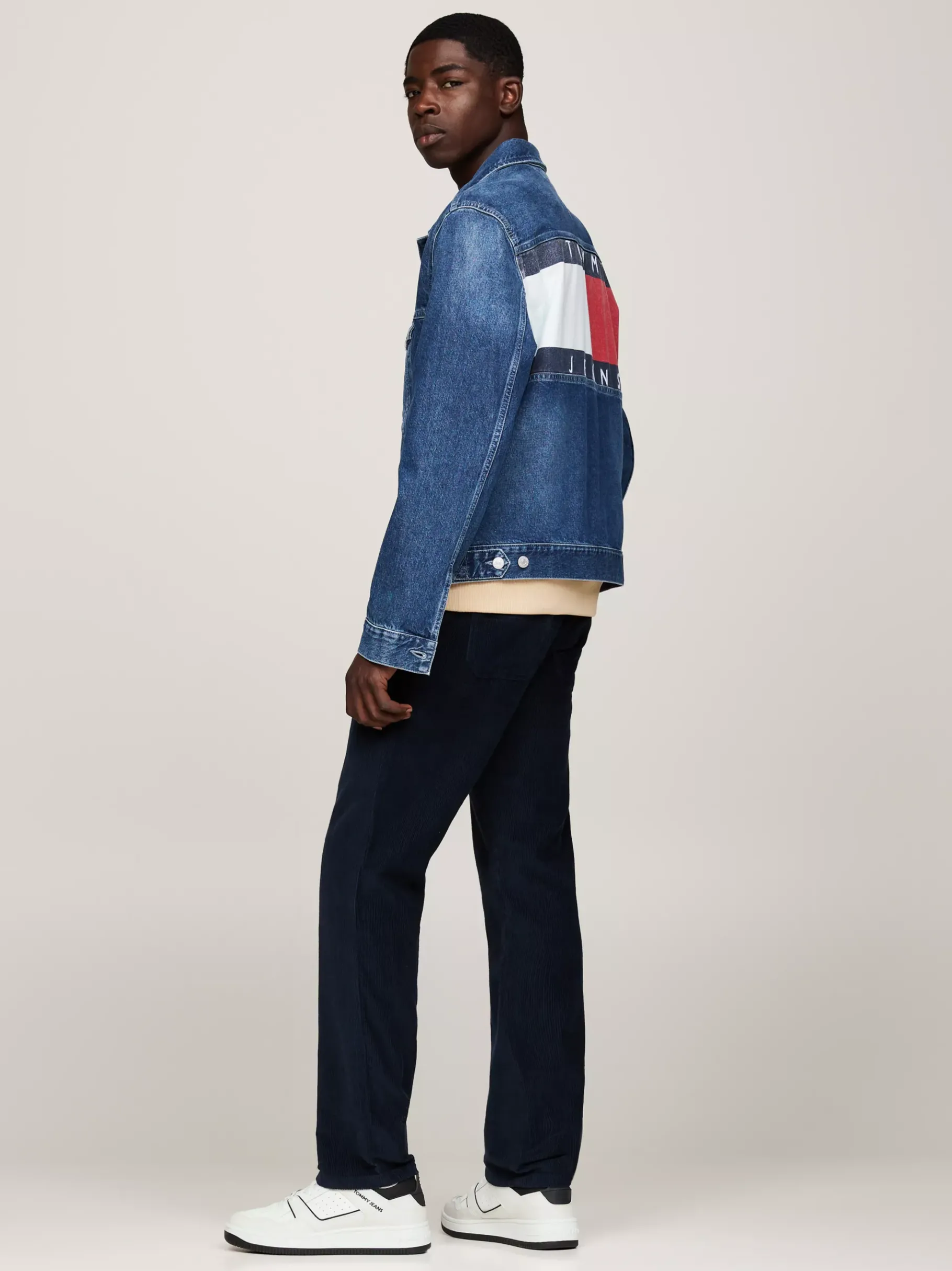 Tommy Hilfiger Rutschhemmender Basketball-Ledersneaker ECRU Outlet