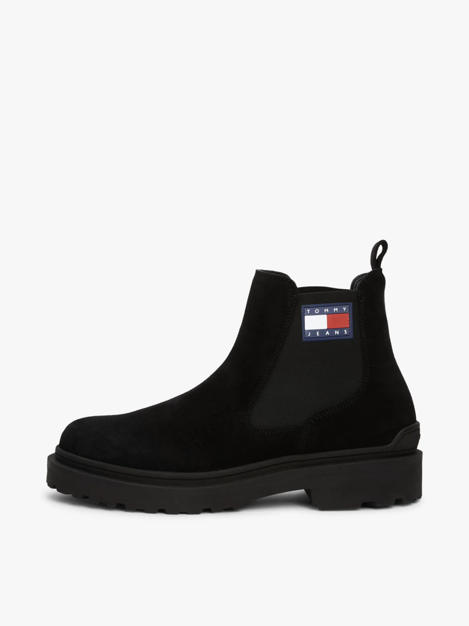 Tommy Hilfiger Rutschhemmender Chelsea-Boot aus Wildleder BLACK Sale