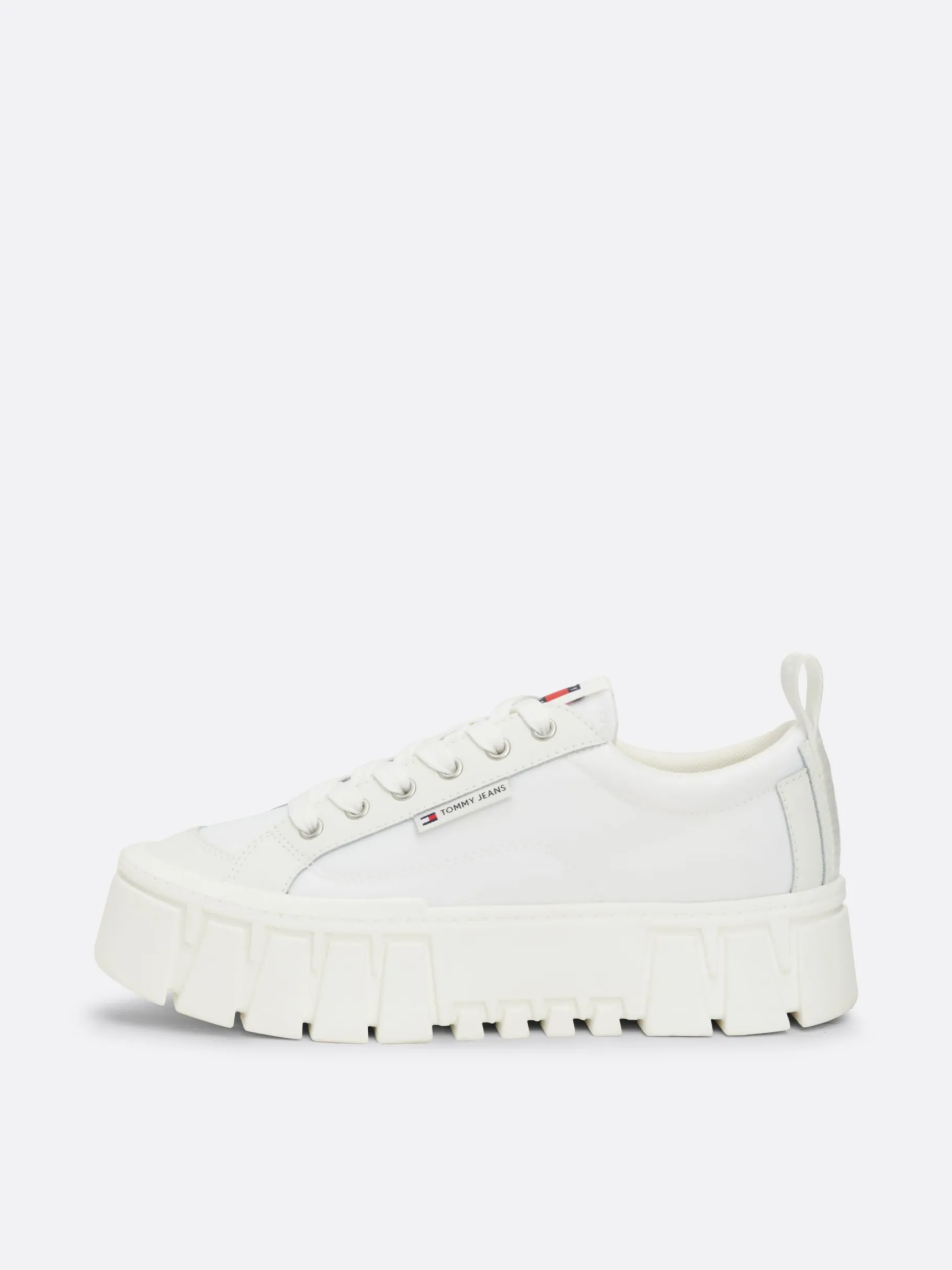 Tommy Hilfiger Rutschhemmender Flatform-Sneaker aus Leder ECRU Best Sale