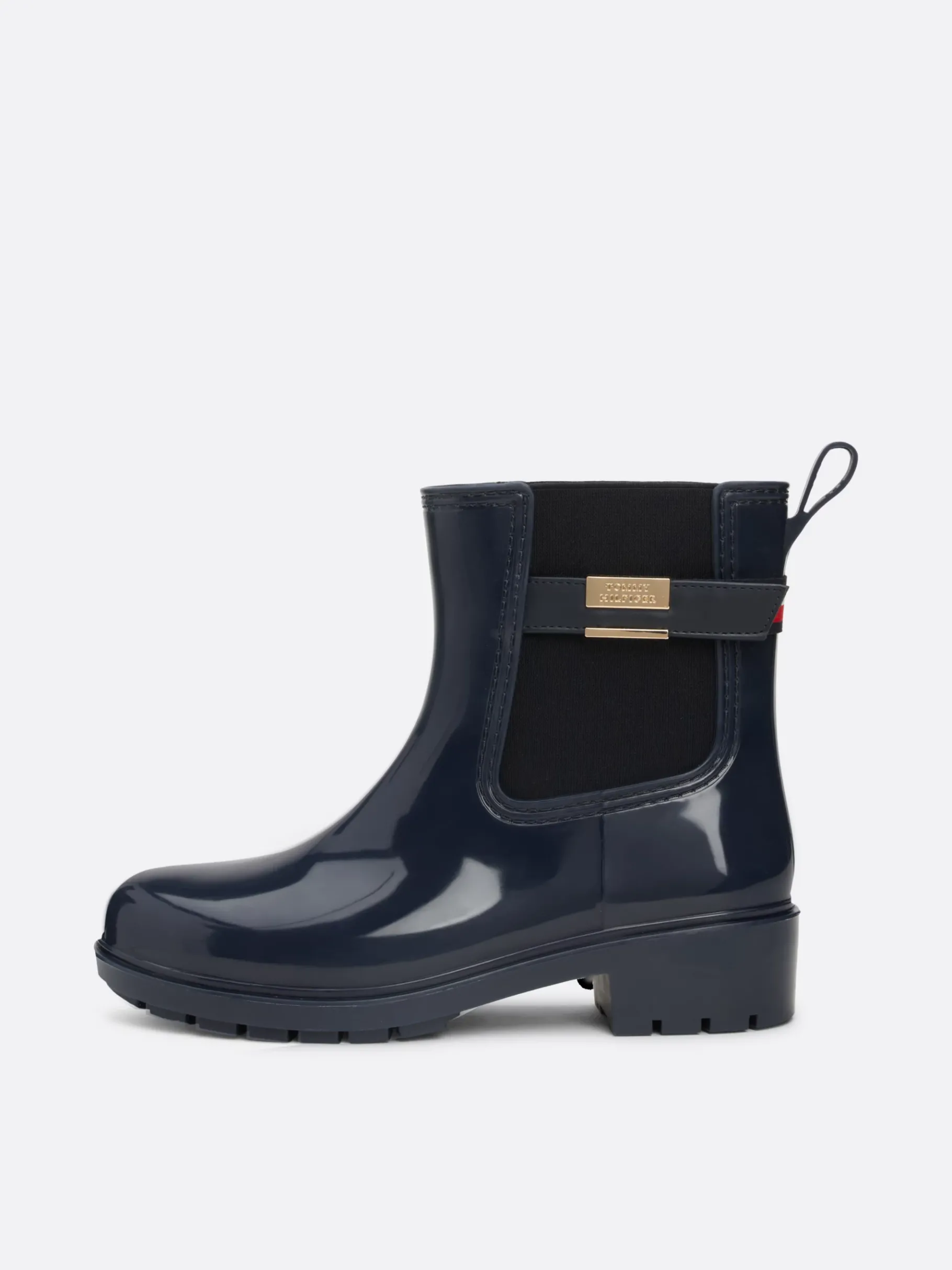 Tommy Hilfiger Rutschhemmender Gummistiefel mit Blockabsatz SPACE BLUE Online